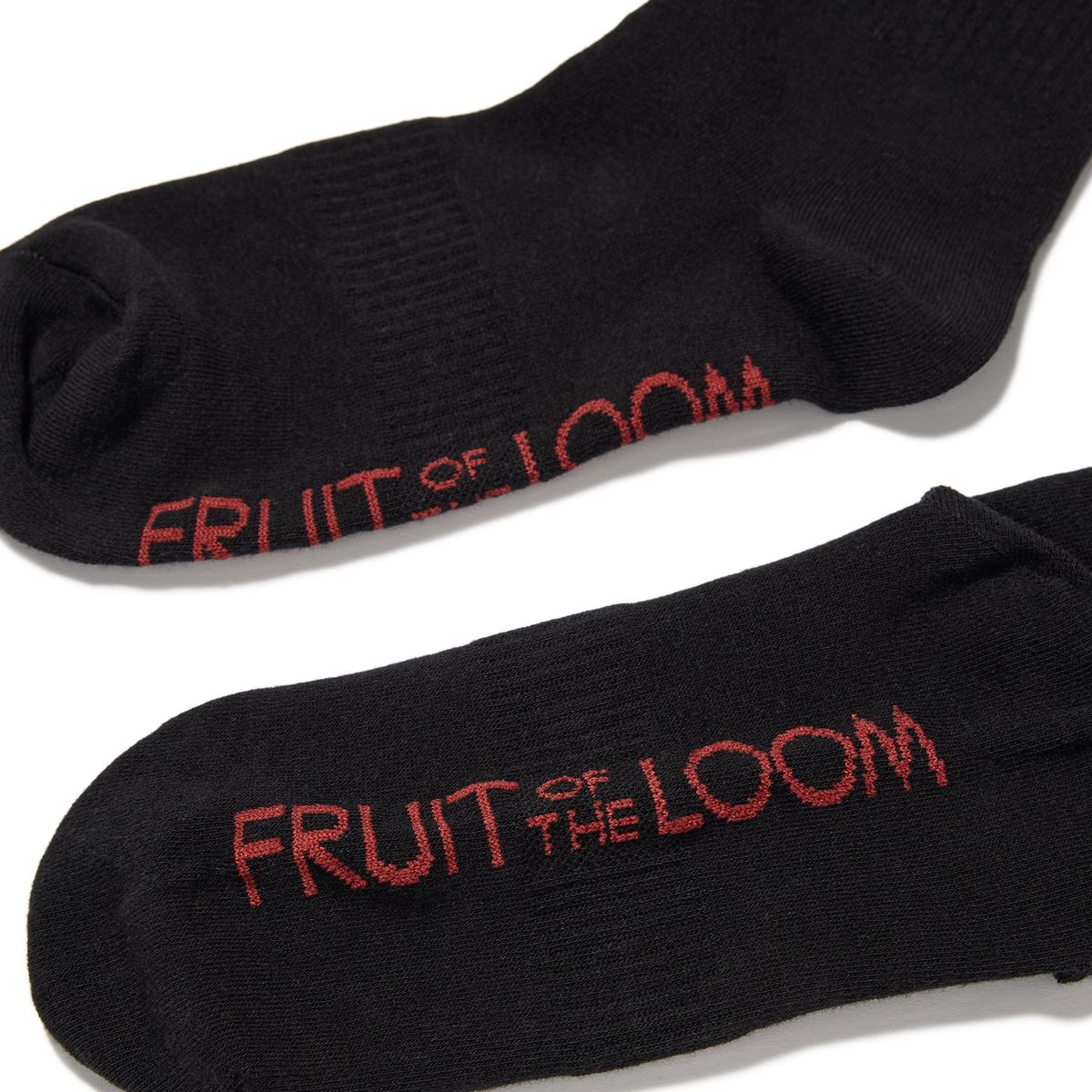 프룻오브더룸(FRUIT OF THE LOOM) 웨이브 로고 크루삭스(블랙)