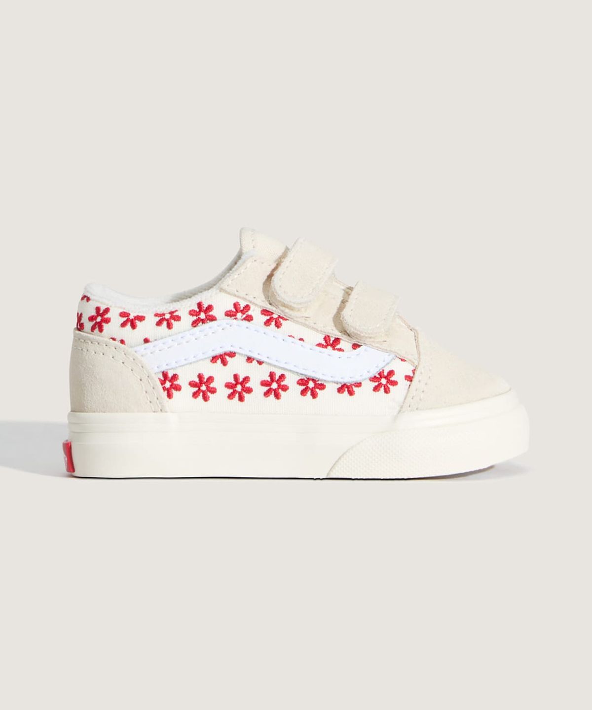 반스 키즈(VANS KIDS) 올드스쿨 V 토들러 - 플로럴 레이싱 레드 / VN000CTGIZQ1