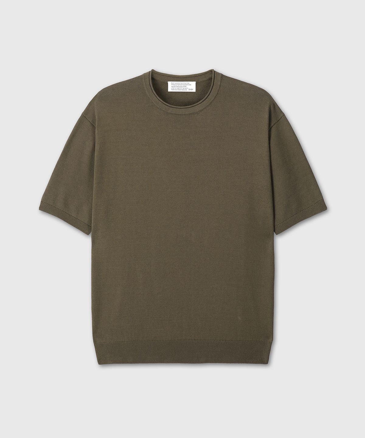 다이브인(DIVEIN) LOUNGE COTTON KNIT T-SHIRTS (DEEP KHAKI)