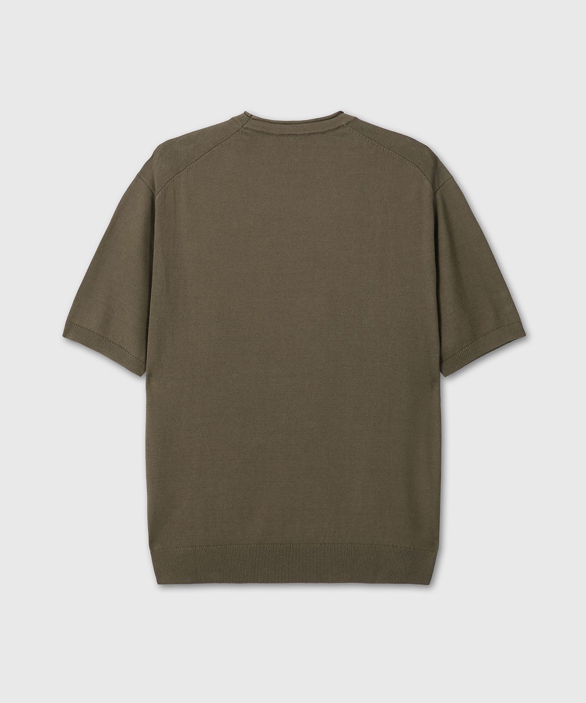 다이브인(DIVEIN) LOUNGE COTTON KNIT T-SHIRTS (DEEP KHAKI)