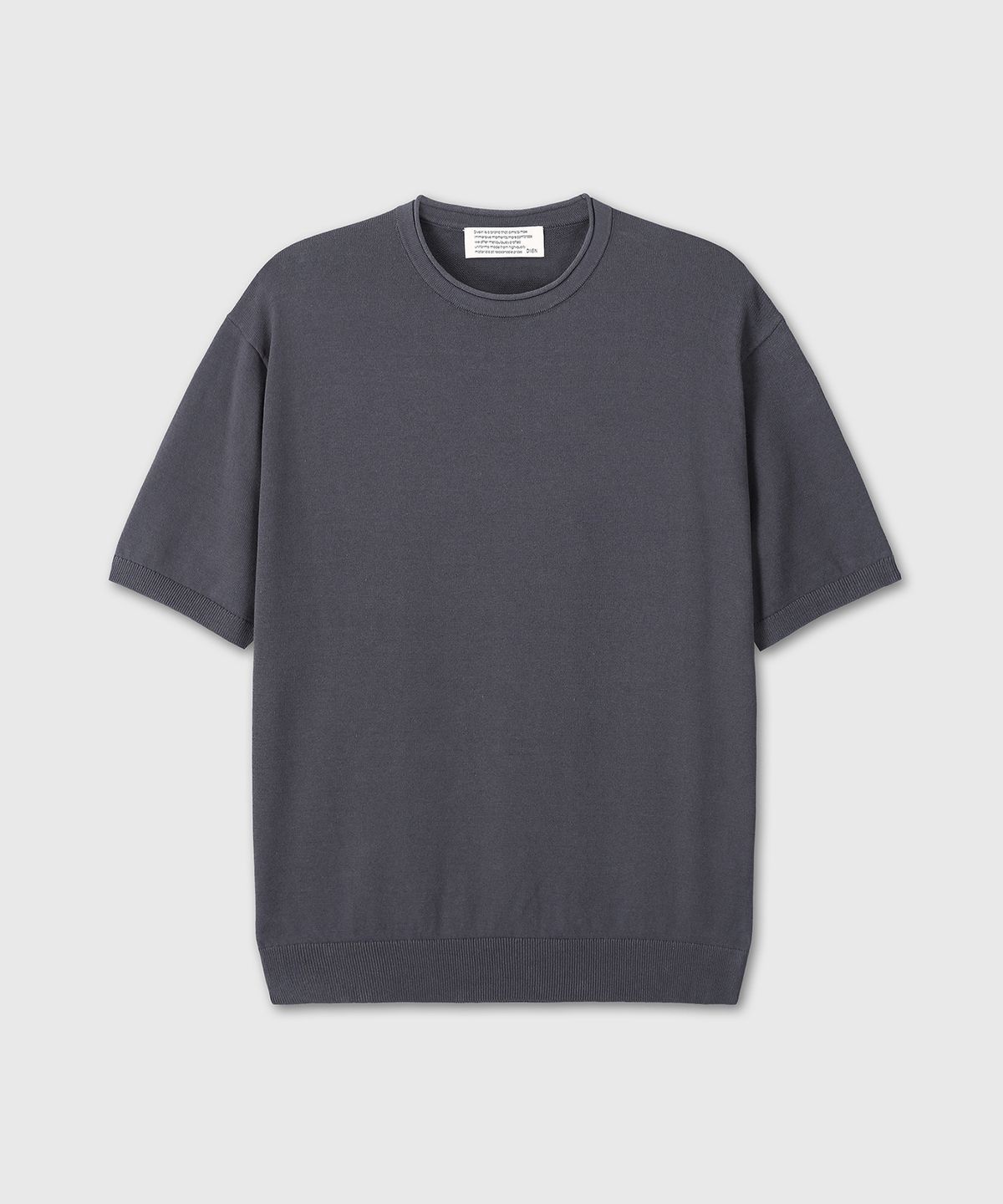 다이브인(DIVEIN) LOUNGE COTTON KNIT T-SHIRTS (CHARCOAL)