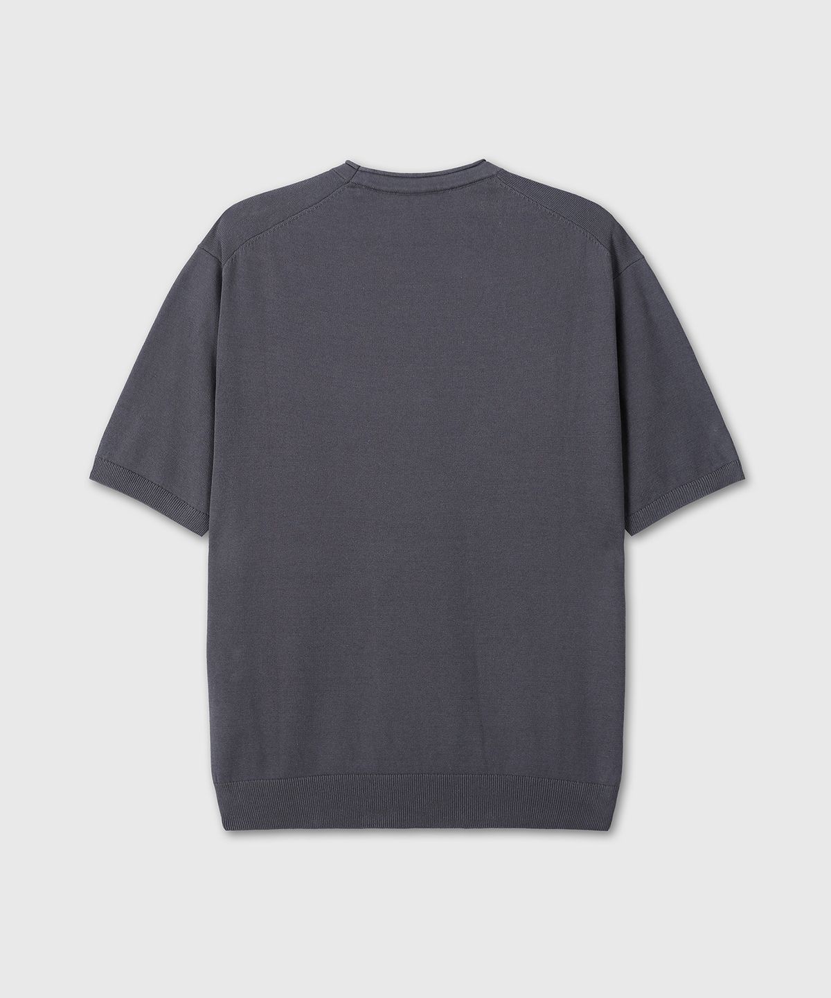 다이브인(DIVEIN) LOUNGE COTTON KNIT T-SHIRTS (CHARCOAL)