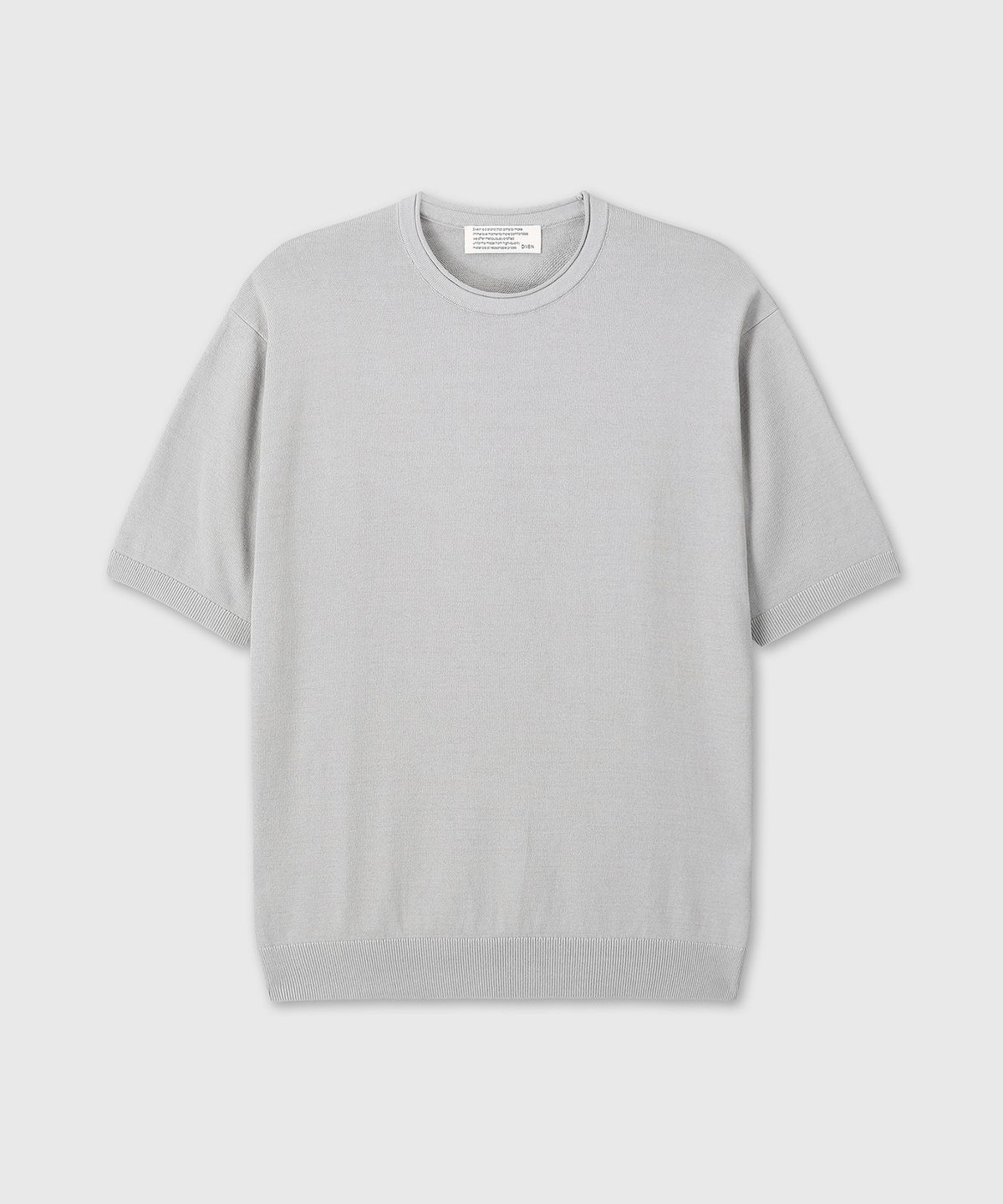 다이브인(DIVEIN) LOUNGE COTTON KNIT T-SHIRTS (ASH GRAY)