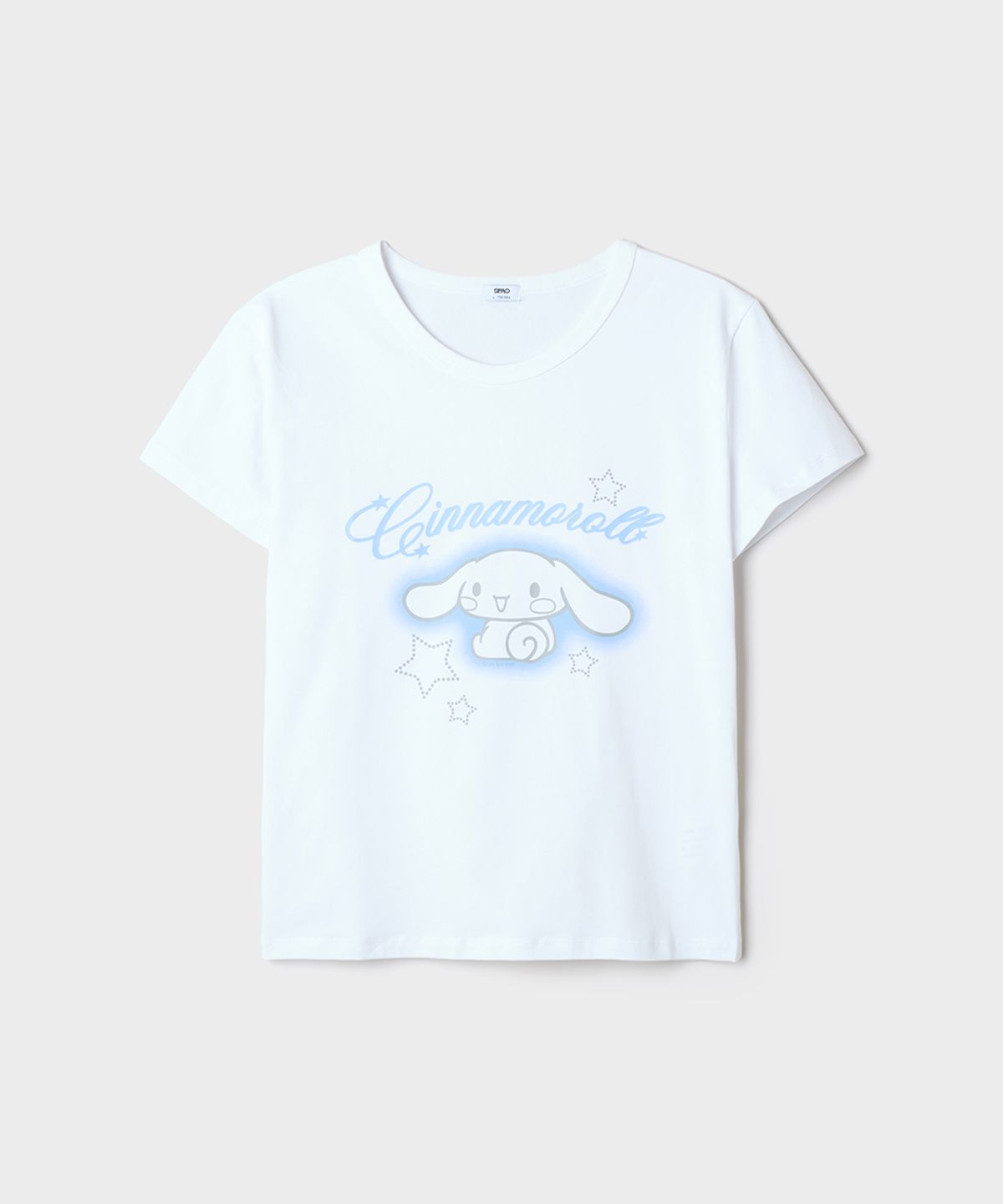 스파오(SPAO) [산리오캐릭터즈] 슬림핏 반팔 티셔츠(WHITE)_SPRLG37U09