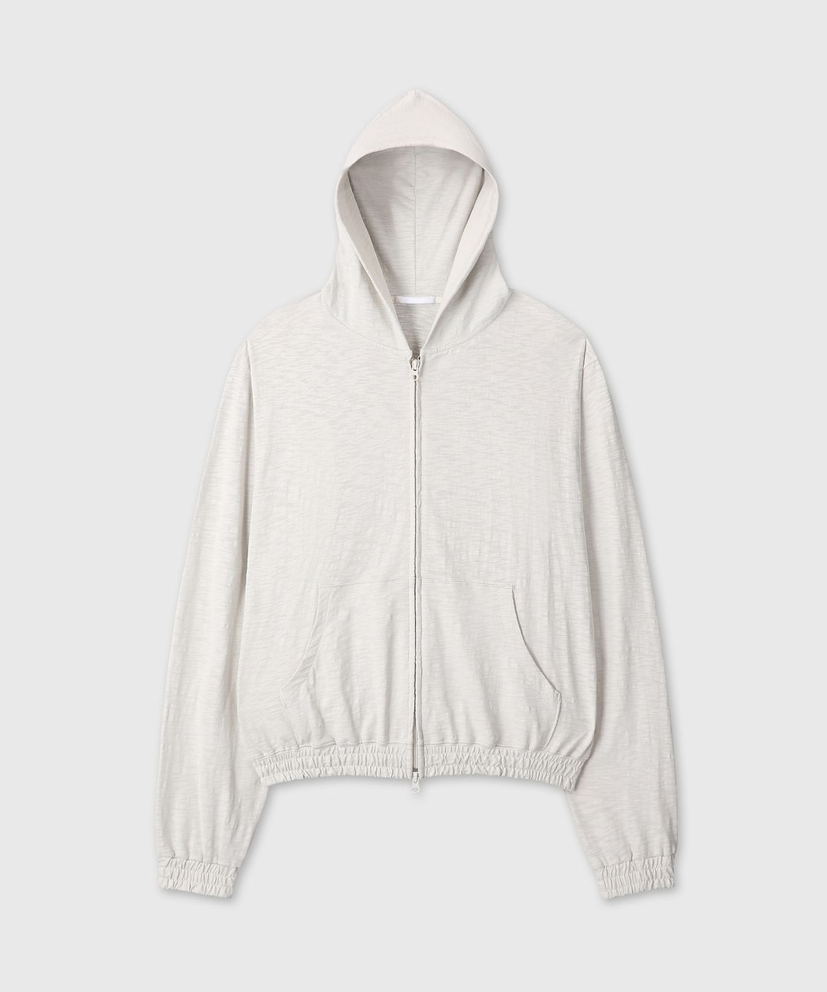 다이브인(DIVEIN) SLUB CROP HOOD ZIP-UP (IVORY)
