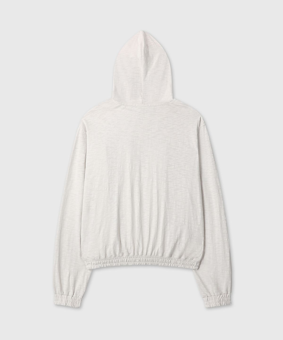 다이브인(DIVEIN) SLUB CROP HOOD ZIP-UP (IVORY)