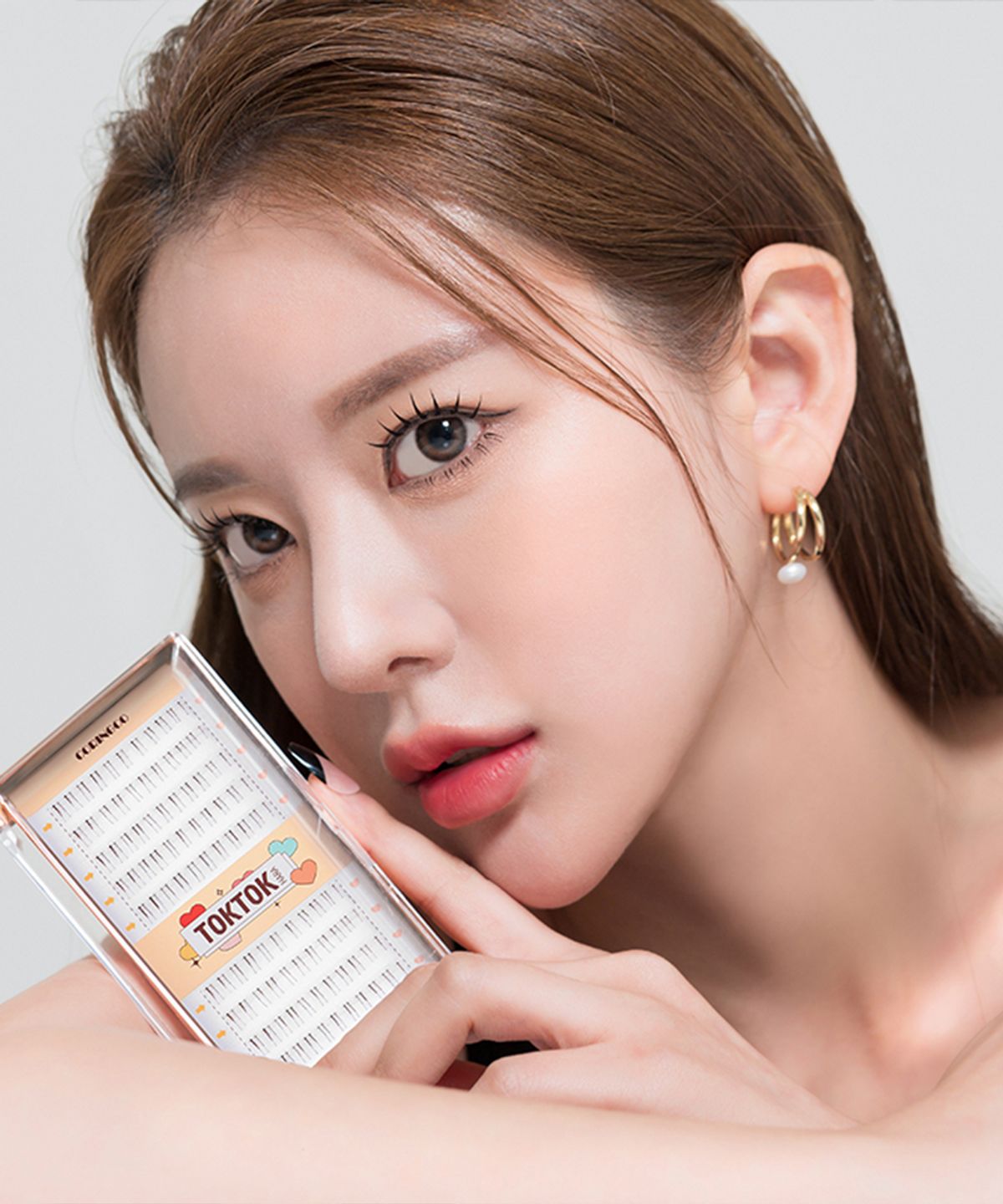 코링코(CORINGCO) [기획세트] 톡톡하라 가닥 속눈썹 + 핑크 트위저