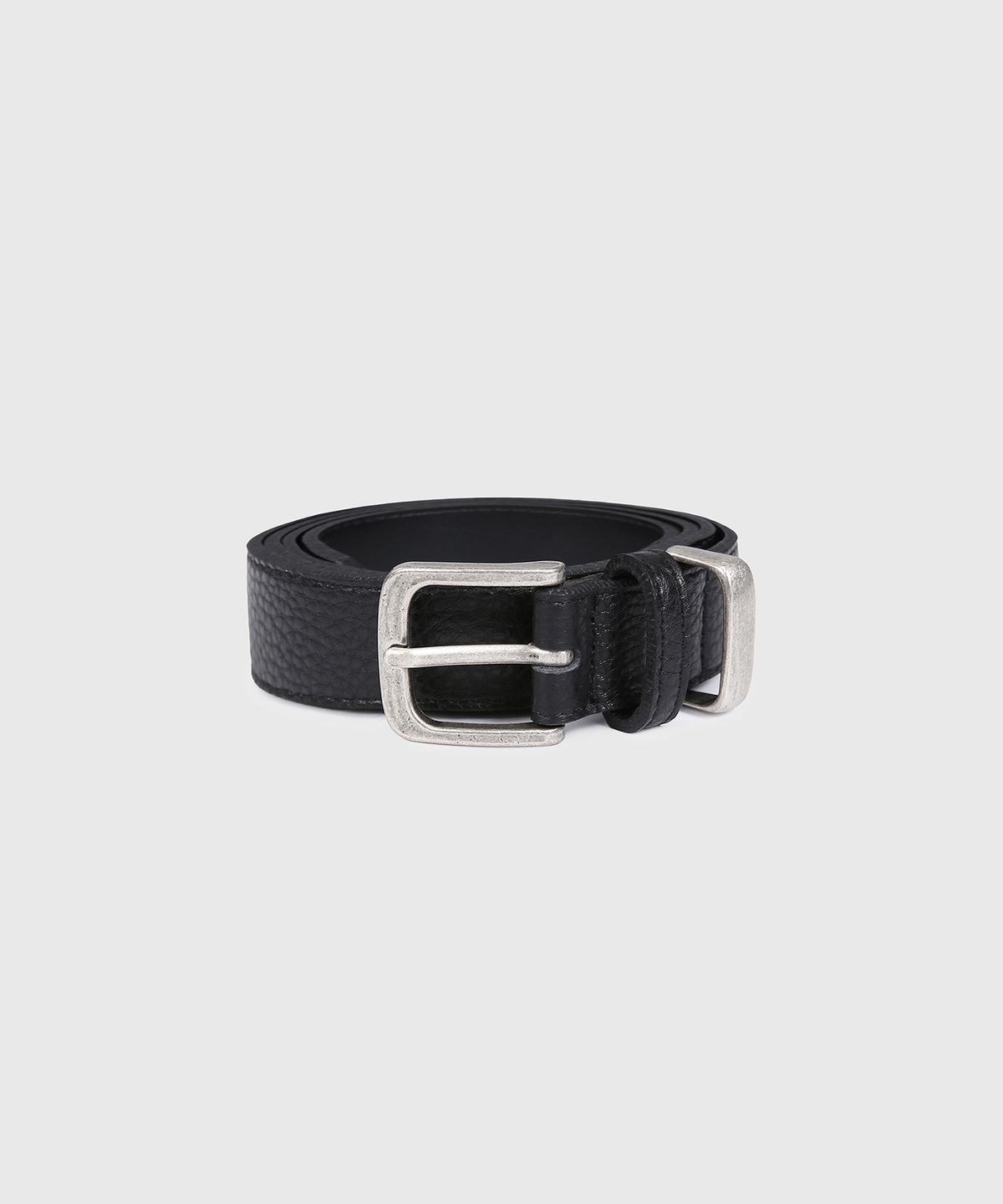 다이브인(DIVEIN) VINTAGE SHRUNKEN LEATHER BELT (BLACK)