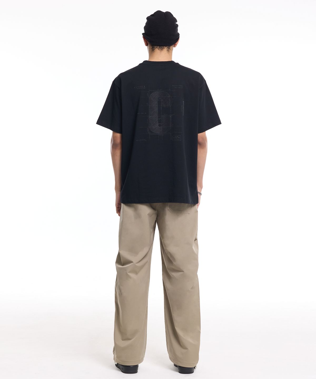 크림소다랩(CREAM SODA LAB) 데일리 사이드 투턱 절개 리벳 스트링 팬츠 카키베이지