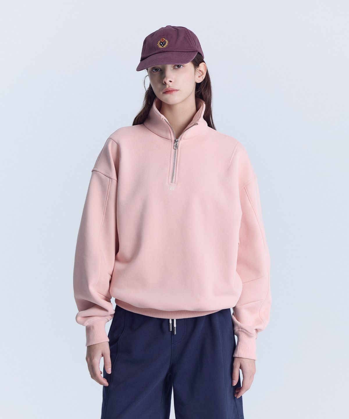 크루멤버스온리(CREW MEMBERS ONLY) AERO HALFZIP PULLOVER PINK