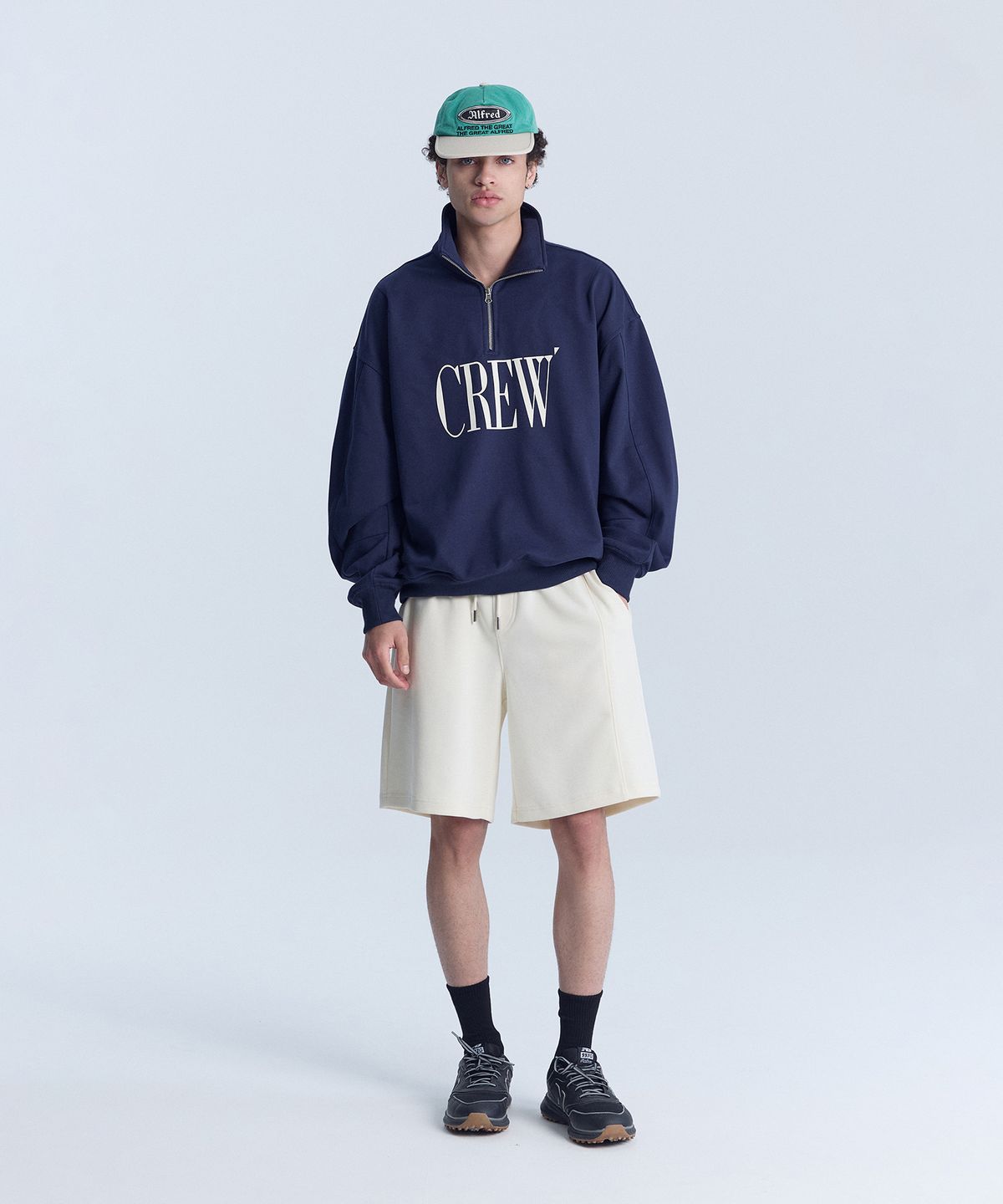 크루멤버스온리(CREW MEMBERS ONLY) AERO HALFZIP PULLOVER NAVY
