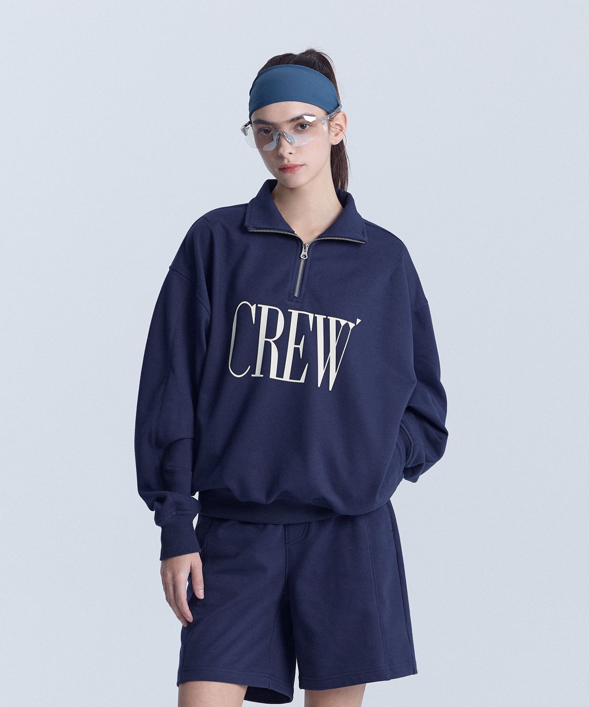 크루멤버스온리(CREW MEMBERS ONLY) AERO HALFZIP PULLOVER NAVY