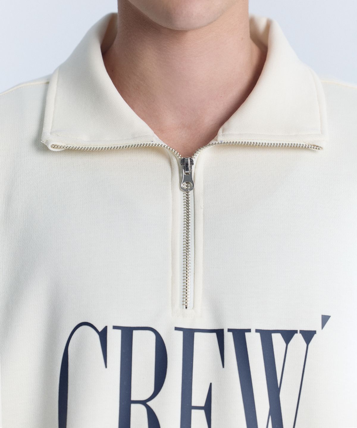 크루멤버스온리(CREW MEMBERS ONLY) AERO HALFZIP PULLOVER CREAM