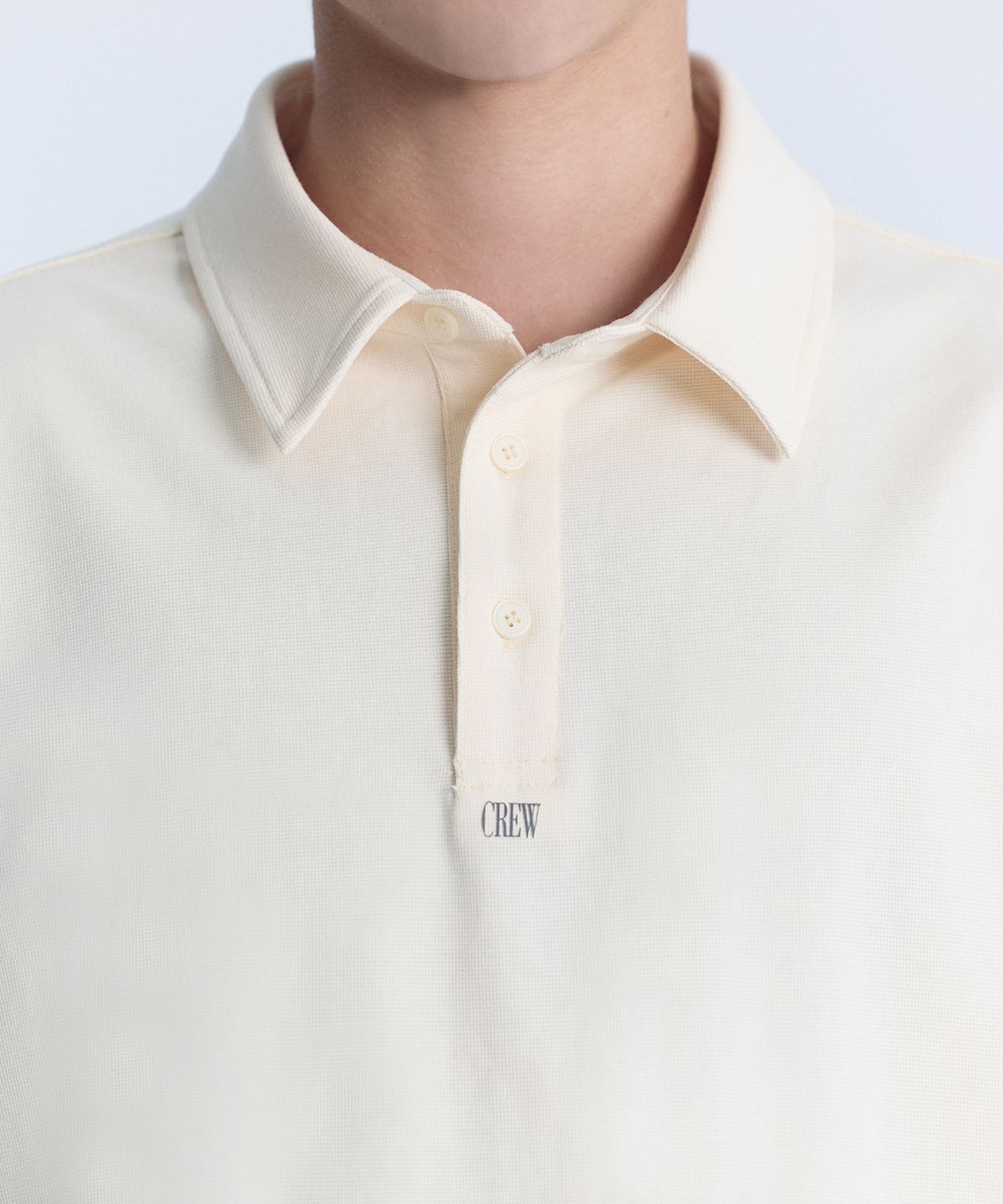 크루멤버스온리(CREW MEMBERS ONLY) AIR WAFFLE POLO CREAM