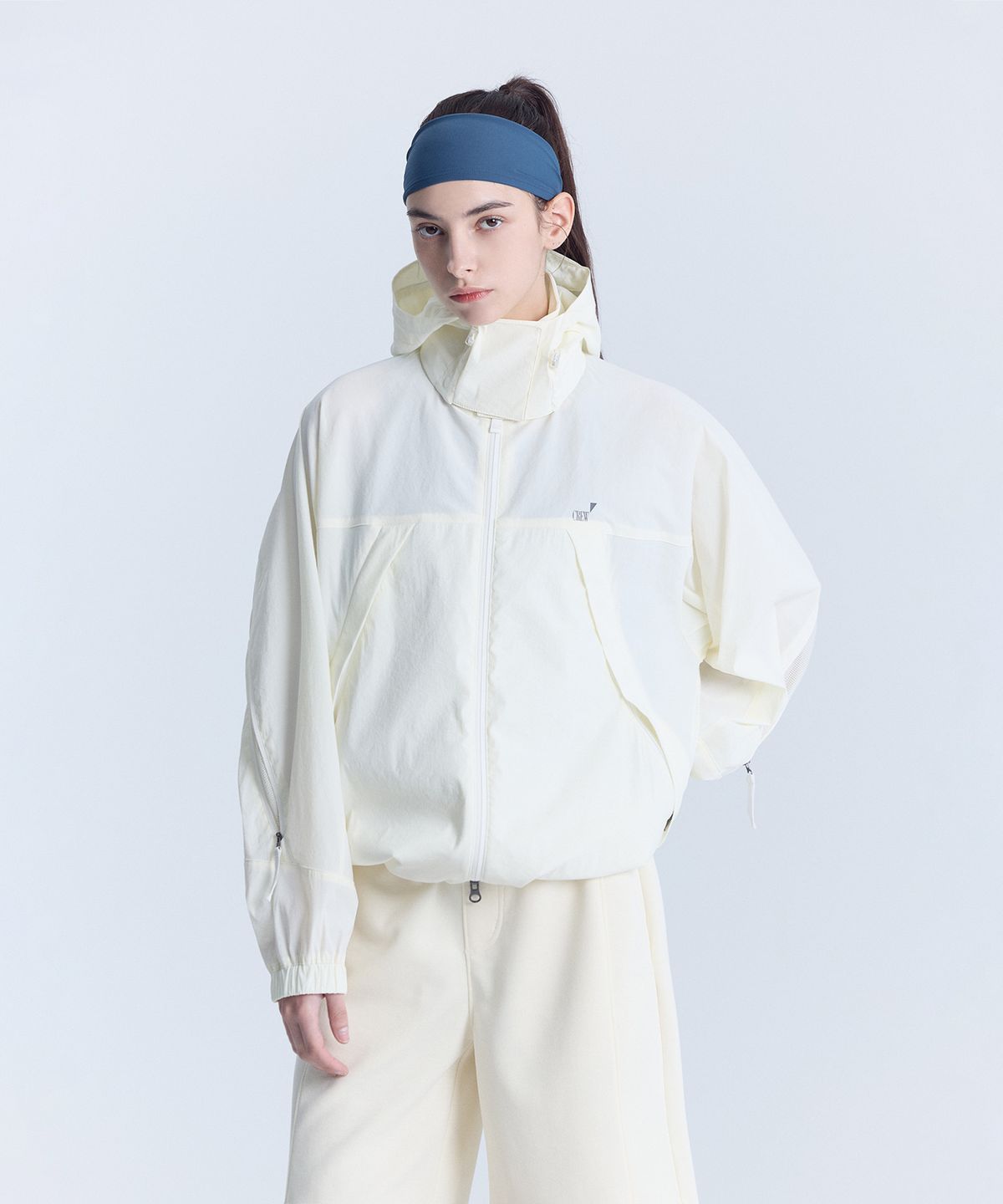 크루멤버스온리(CREW MEMBERS ONLY) AIR VENT WIND JACKET CREAM