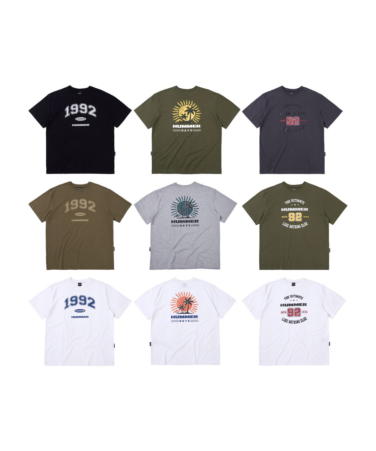 험머(HUMMER) [2PACK] 32수코튼 그래픽 쿨 반팔 티셔츠