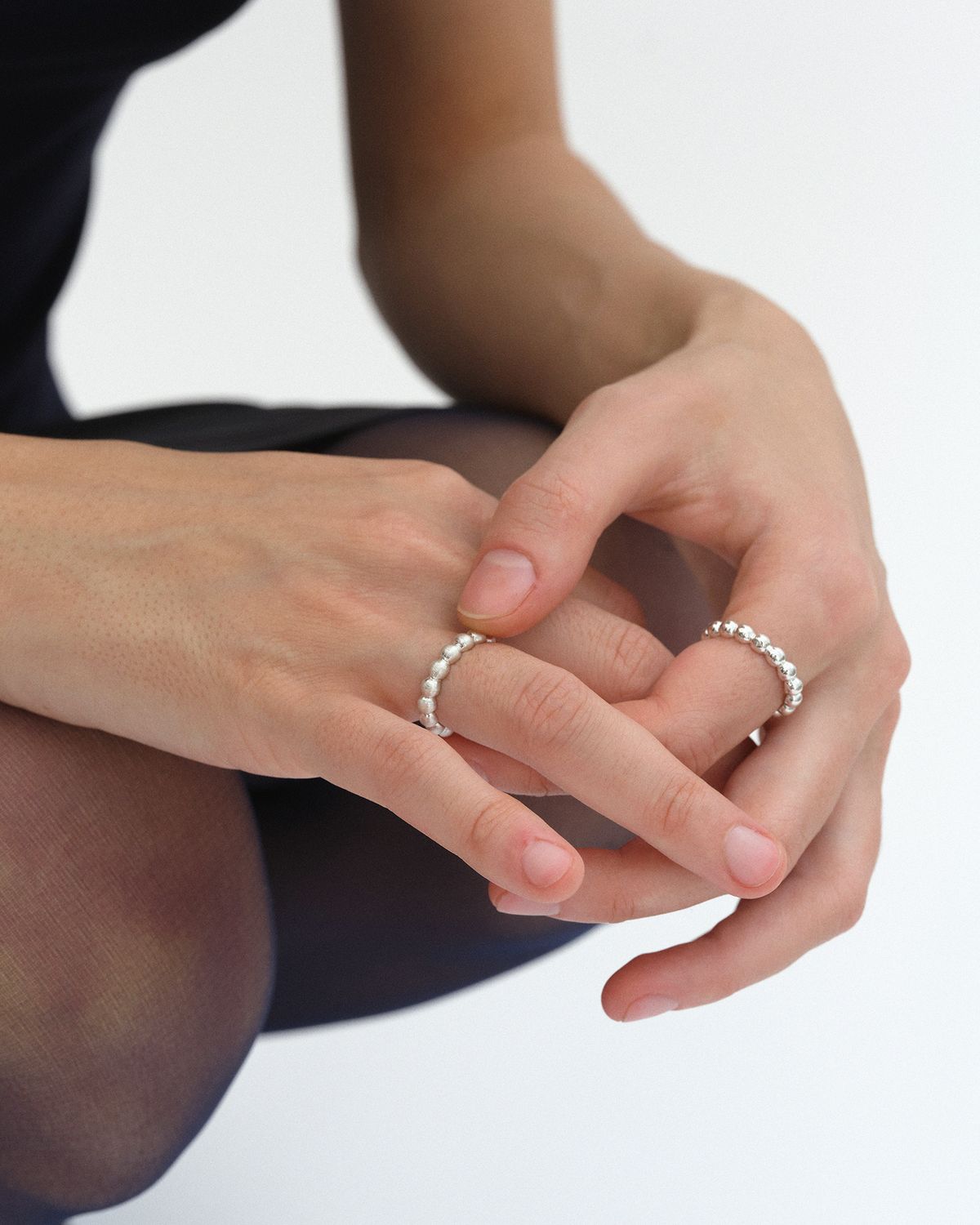 어나더레이어(ANOTHERLAYER) Matte Bubble Ring (silver925)