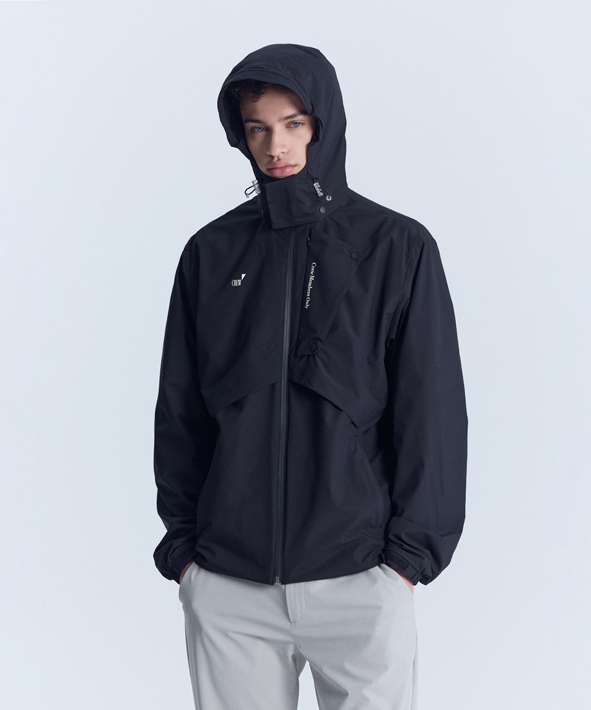 크루멤버스온리(CREW MEMBERS ONLY) RAIN-TECH WIND JACKET BLACK