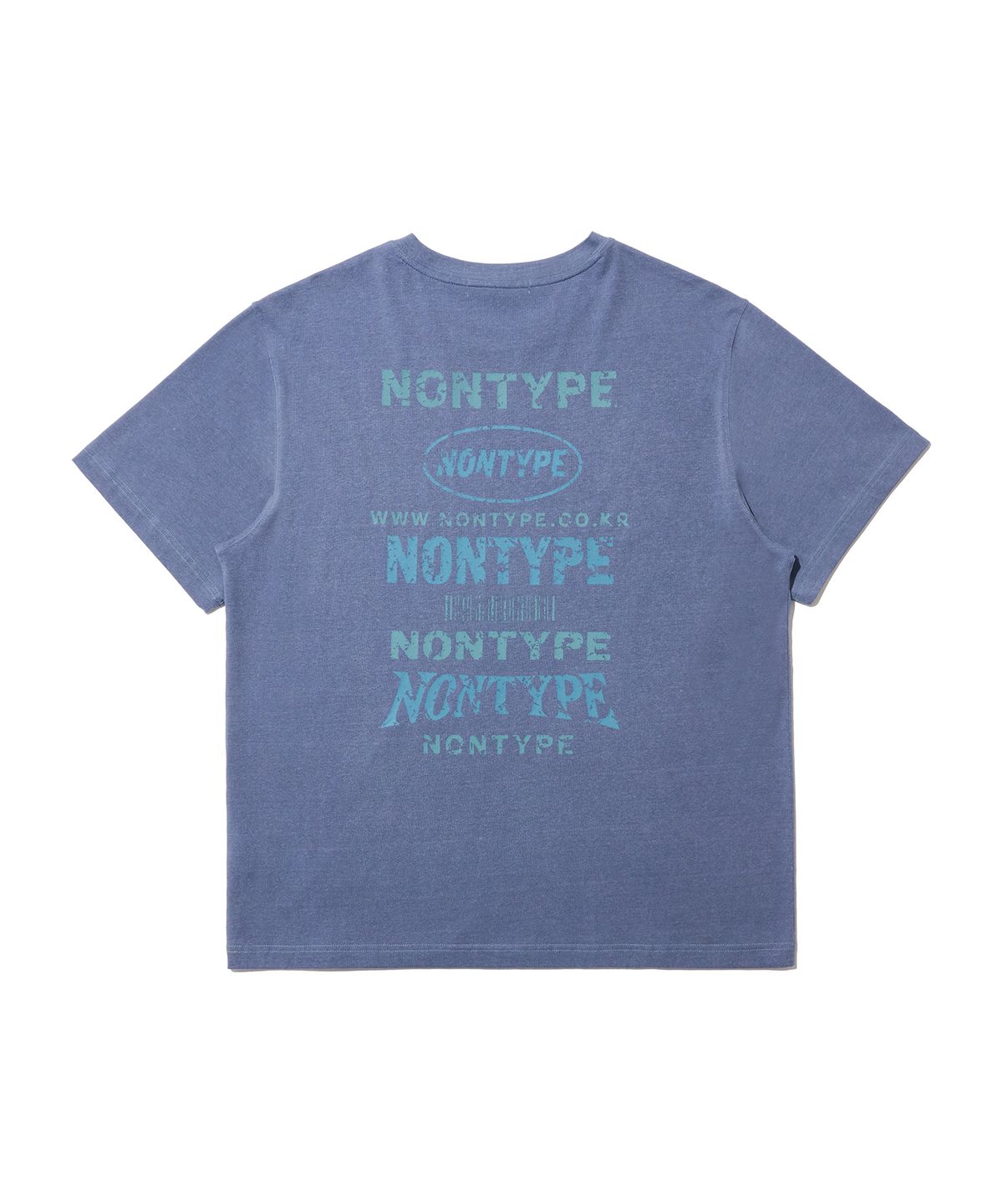 논타입(NONTYPE) FADED BACK PRINT SYMBOL T-SHIRT (LIGHT NAVY)