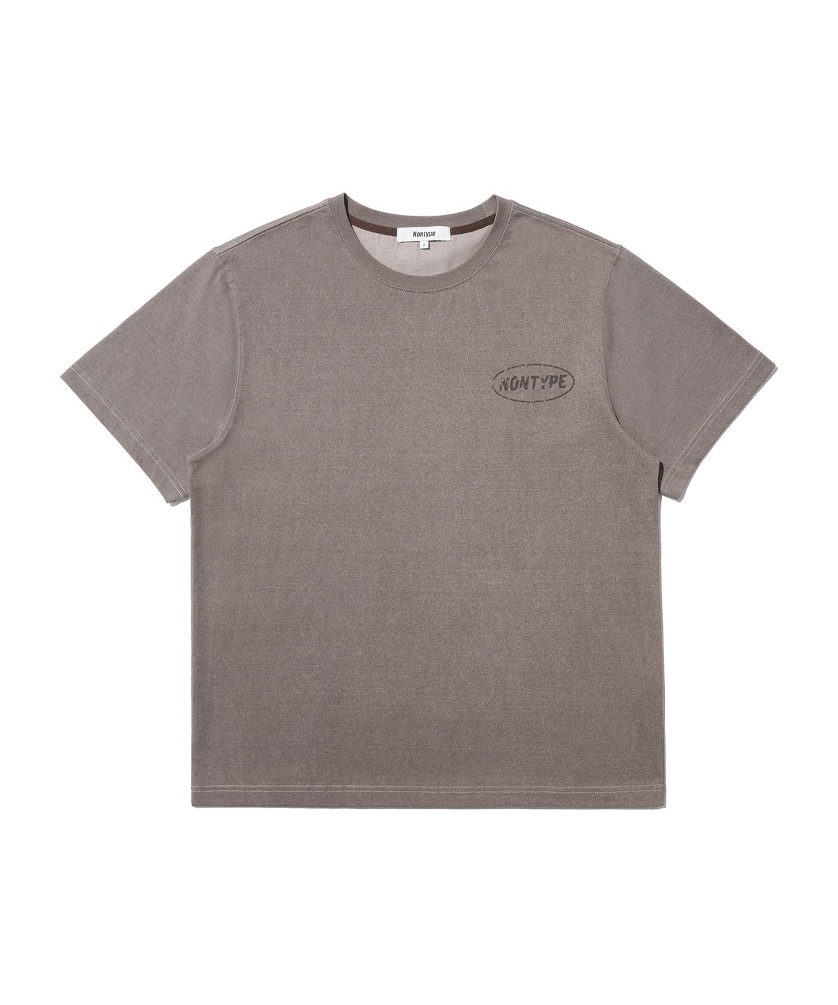 논타입(NONTYPE) FADED BACK PRINT SYMBOL T-SHIRT (BROWN)