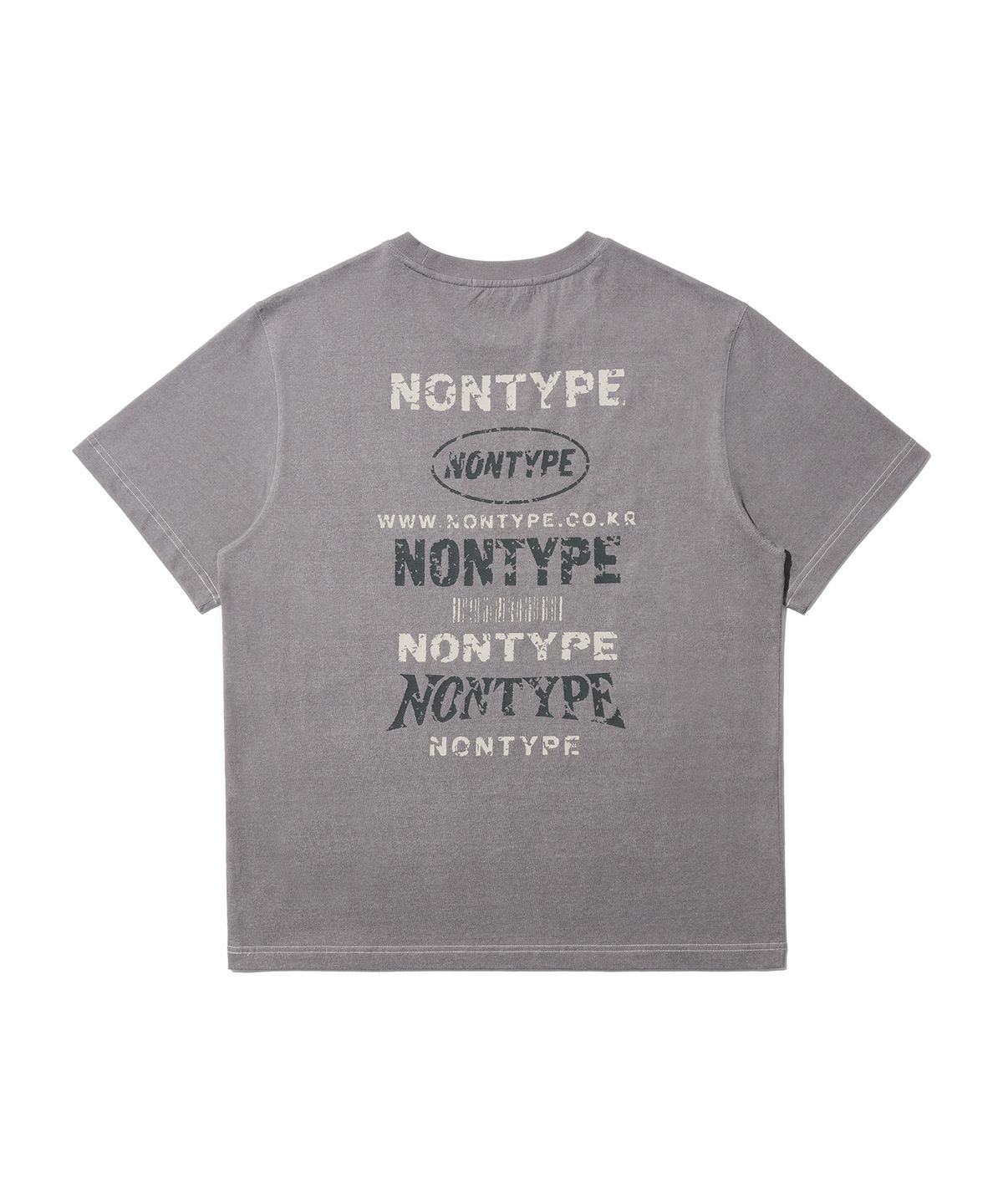 논타입(NONTYPE) FADED BACK PRINT SYMBOL T-SHIRT (LIGHT PURPLE)