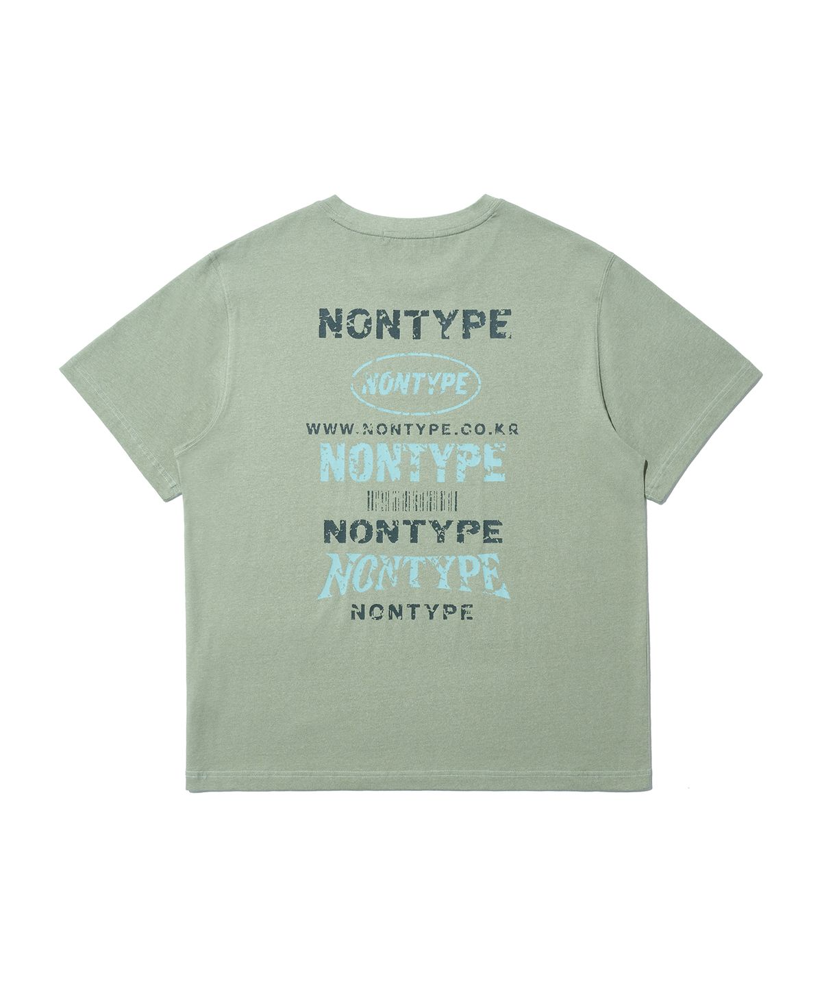 논타입(NONTYPE) FADED BACK PRINT SYMBOL T-SHIRT (LIGHT KHAKI)