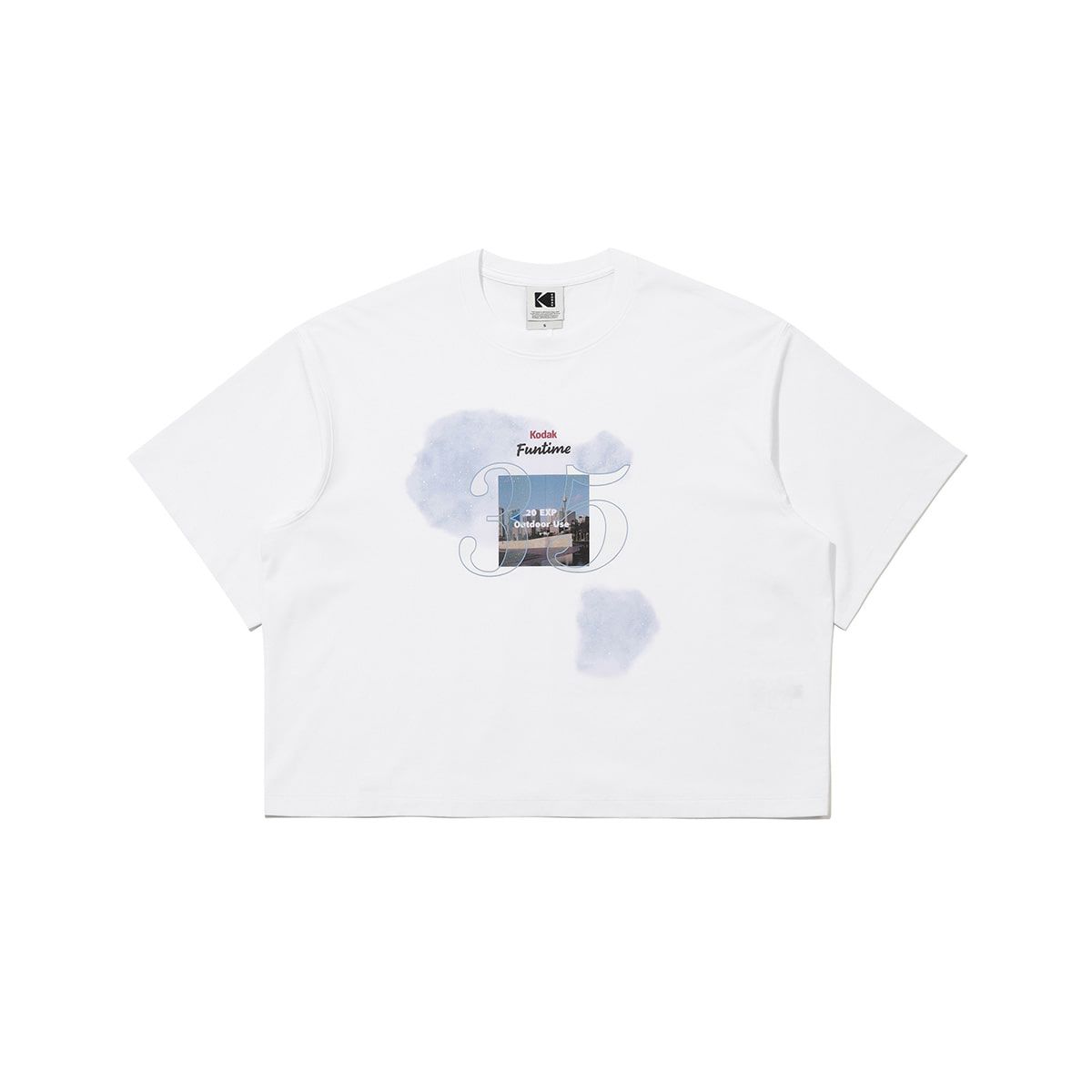 코닥(KODAK) 펀타임35 글리터 반팔 티셔츠 여성 WHITE