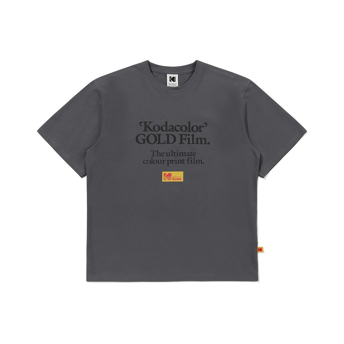 코닥(KODAK) 레터링 반팔 티셔츠 CHARCOAL