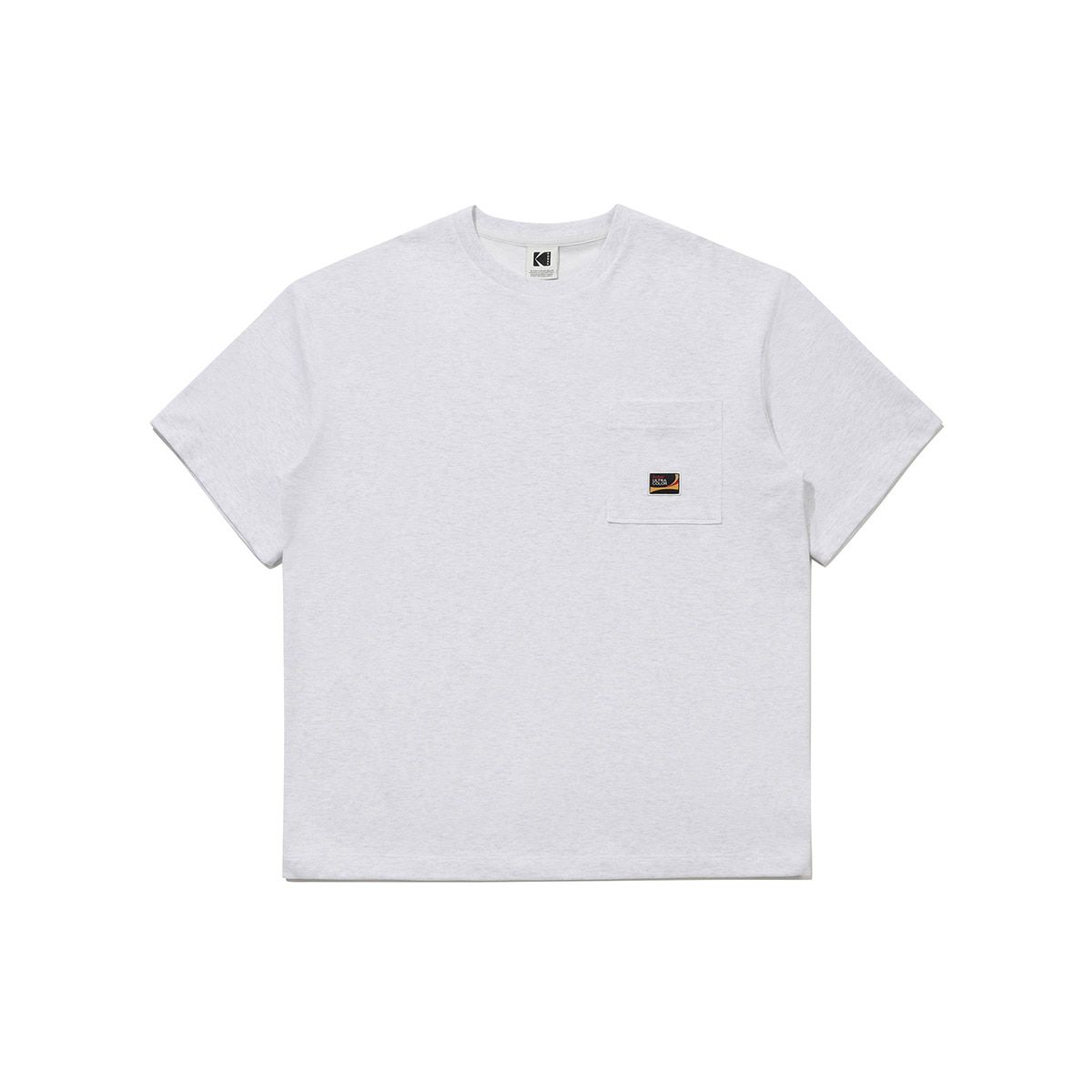 코닥(KODAK) 프레쉬 아스킨 포켓 반팔 티셔츠 WHITE MELNAGE