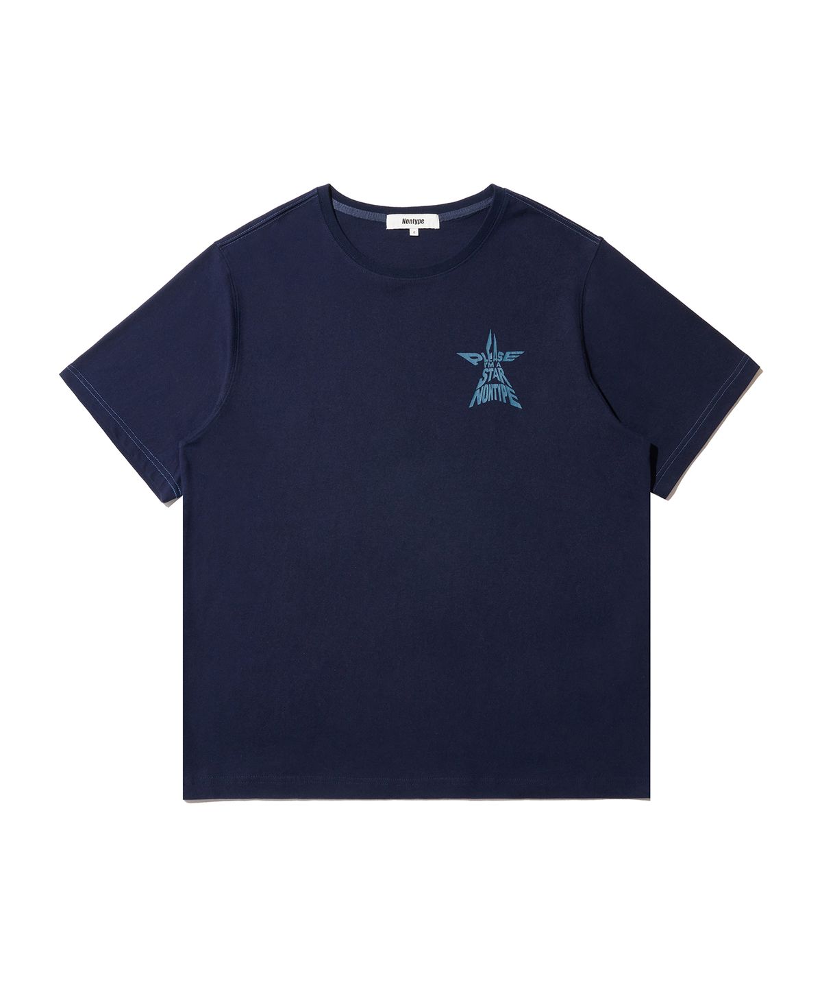 논타입(NONTYPE) SEMI OVERFIT STAR GRAPHIC T-SHIRT (NAVY)