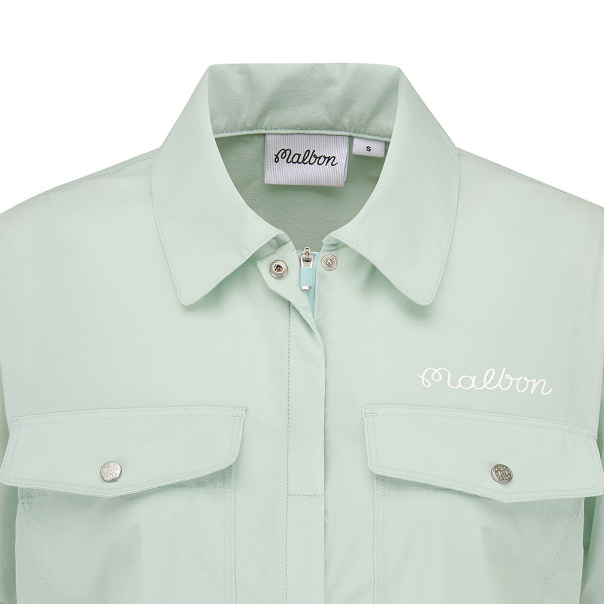 말본 골프(MALBON GOLF) 마이크로에어닷 아웃포켓 카라 피스테 LIGHT MINT (WOMAN)