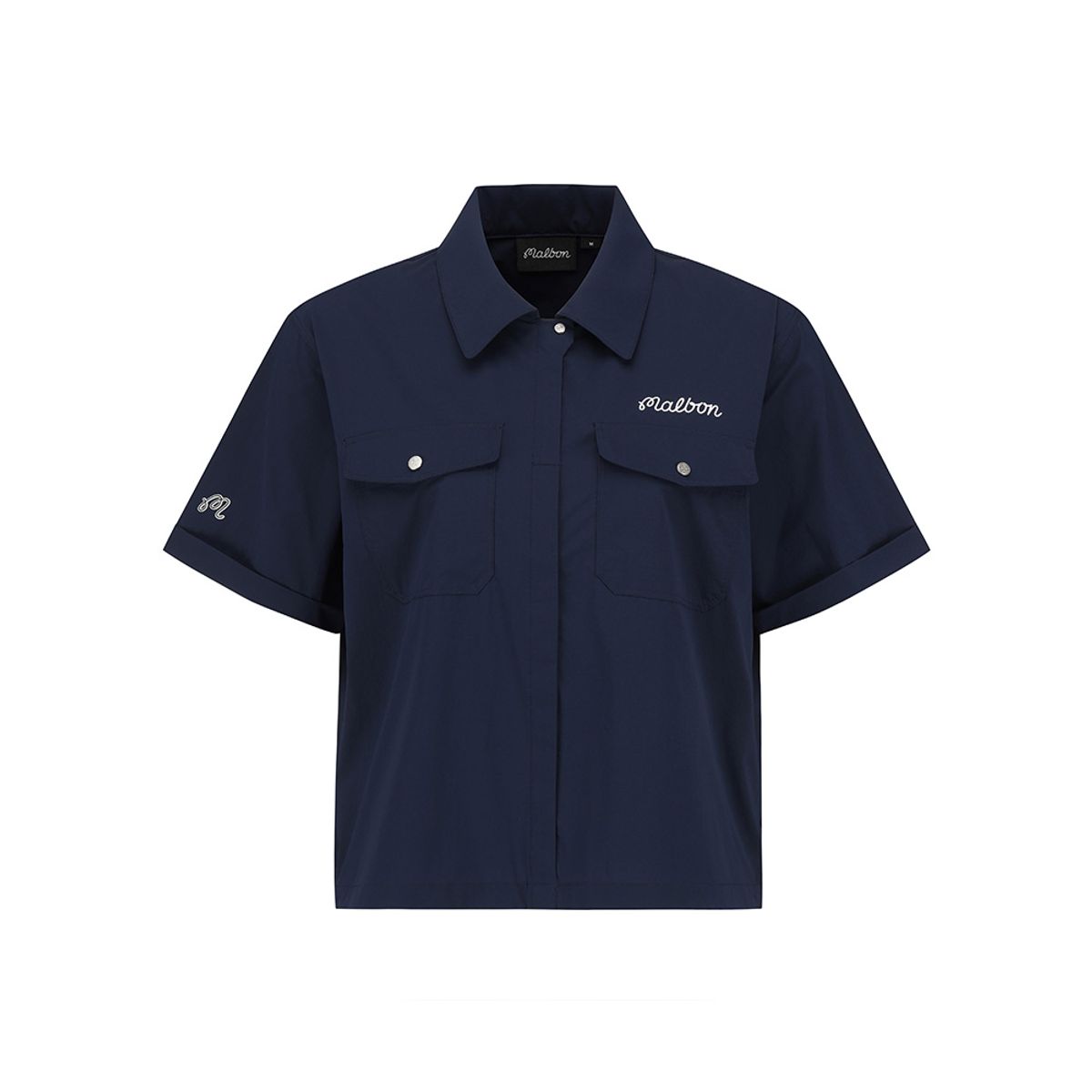 말본 골프(MALBON GOLF) 마이크로에어닷 아웃포켓 카라 피스테 NAVY (WOMAN)