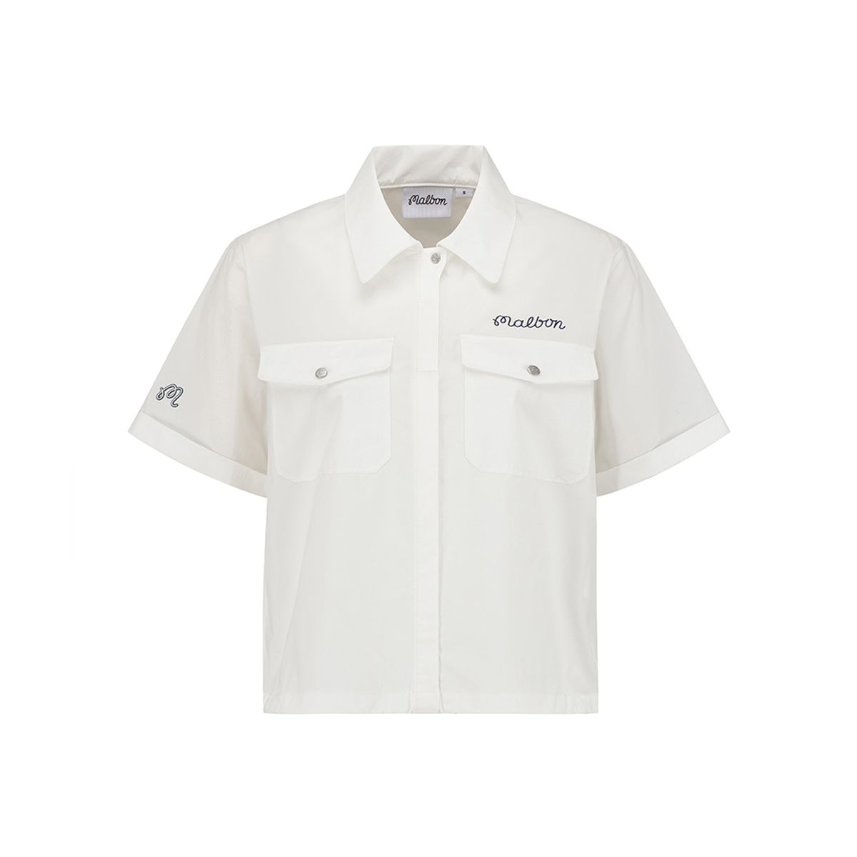 말본 골프(MALBON GOLF) 마이크로에어닷 아웃포켓 카라 피스테 WHITE (WOMAN)