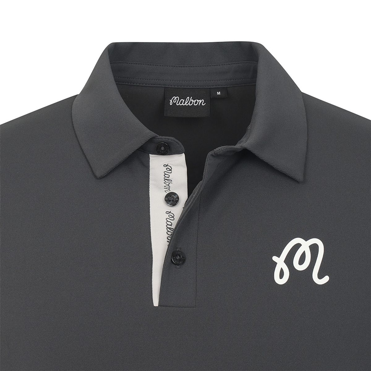 말본 골프(MALBON GOLF) 아이스 폴로 티셔츠 CHARCOAL (MAN)
