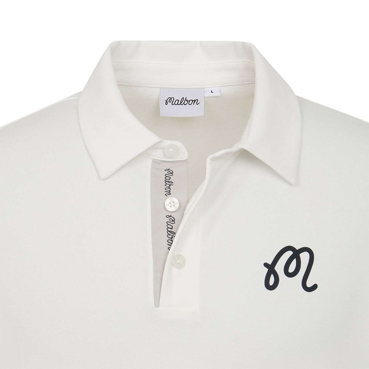 말본 골프(MALBON GOLF) 아이스 폴로 티셔츠 OFF WHITE (MAN)