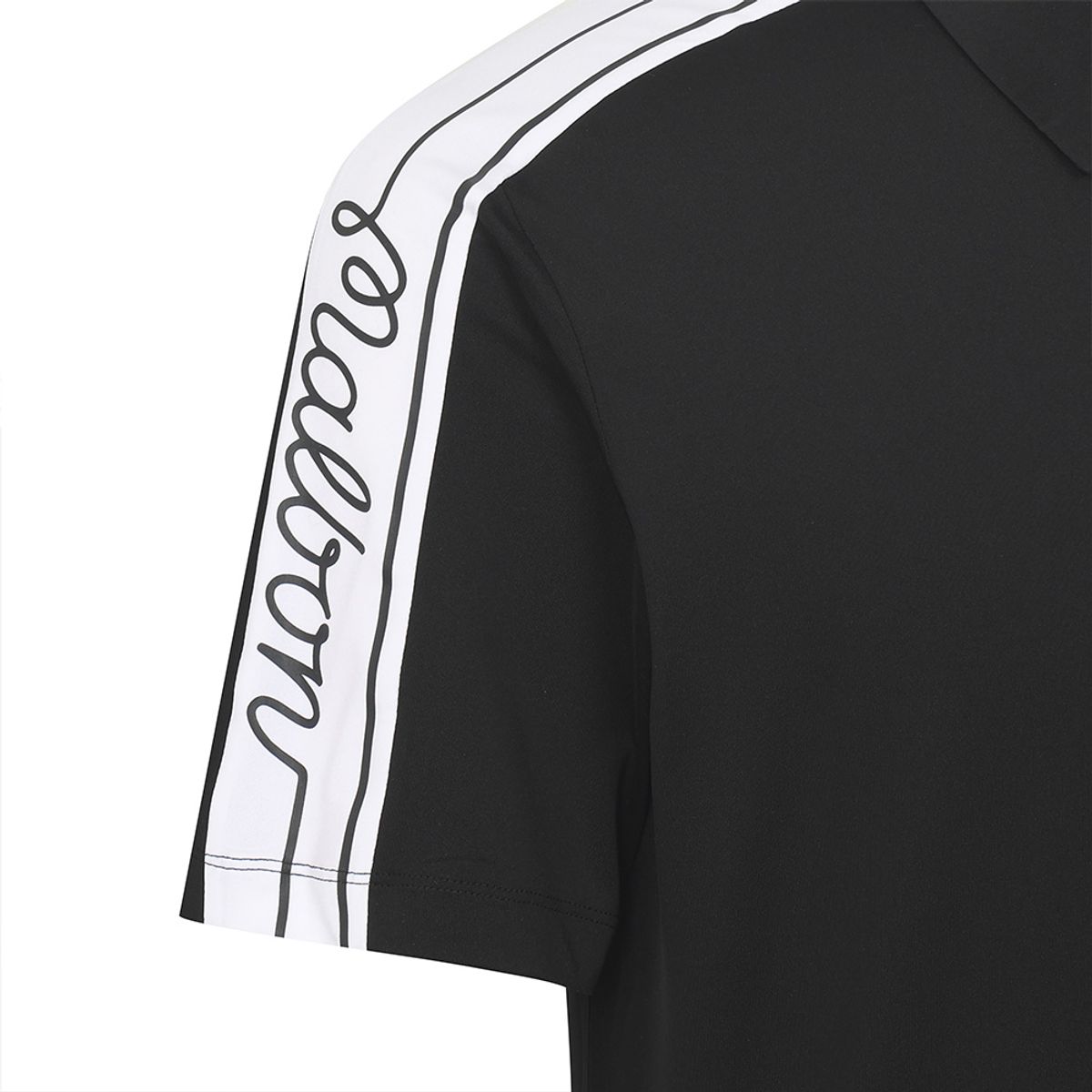 말본 골프(MALBON GOLF) 소매 원포인트 폴로 티셔츠 BLACK (MAN)