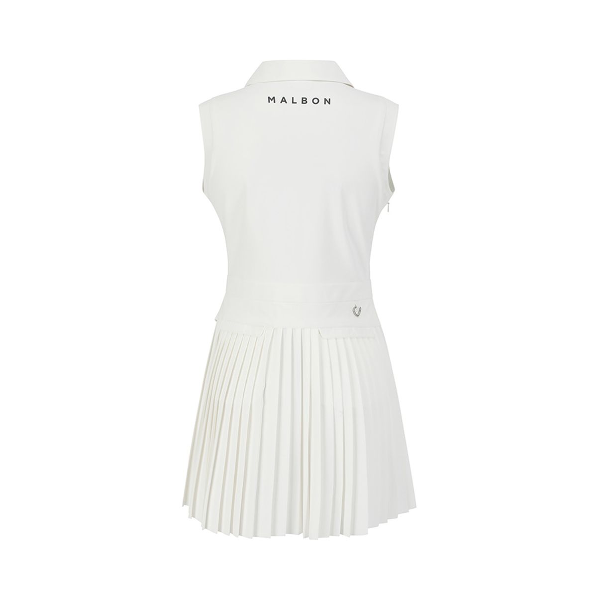 말본 골프(MALBON GOLF) 슬림핏 플리츠 레이어드 퍼포먼스 원피스 WHITE (WOMAN)