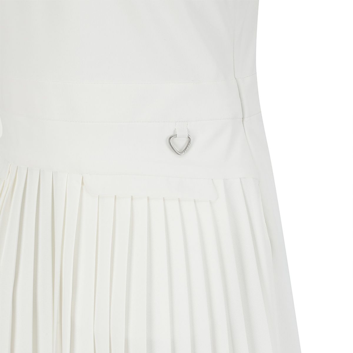 말본 골프(MALBON GOLF) 슬림핏 플리츠 레이어드 퍼포먼스 원피스 WHITE (WOMAN)