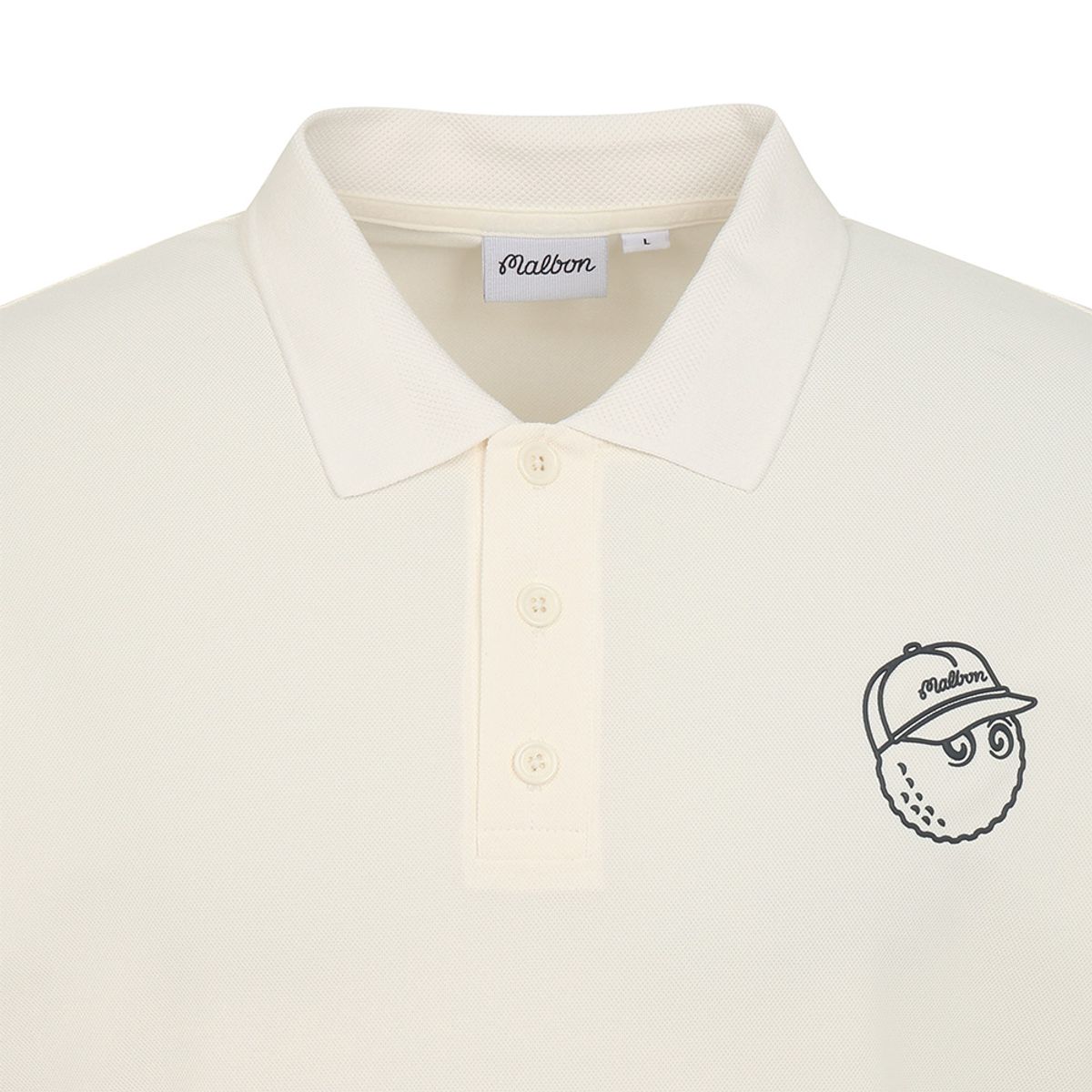 말본 골프(MALBON GOLF) 버킷 포인트 베이직 폴로 티셔츠 CREAM (MAN)