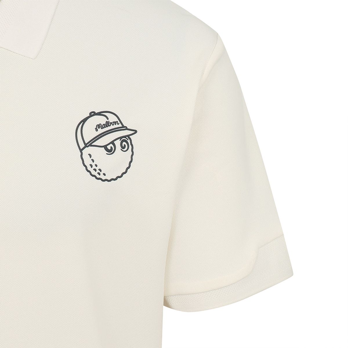 말본 골프(MALBON GOLF) 버킷 포인트 베이직 폴로 티셔츠 CREAM (MAN)