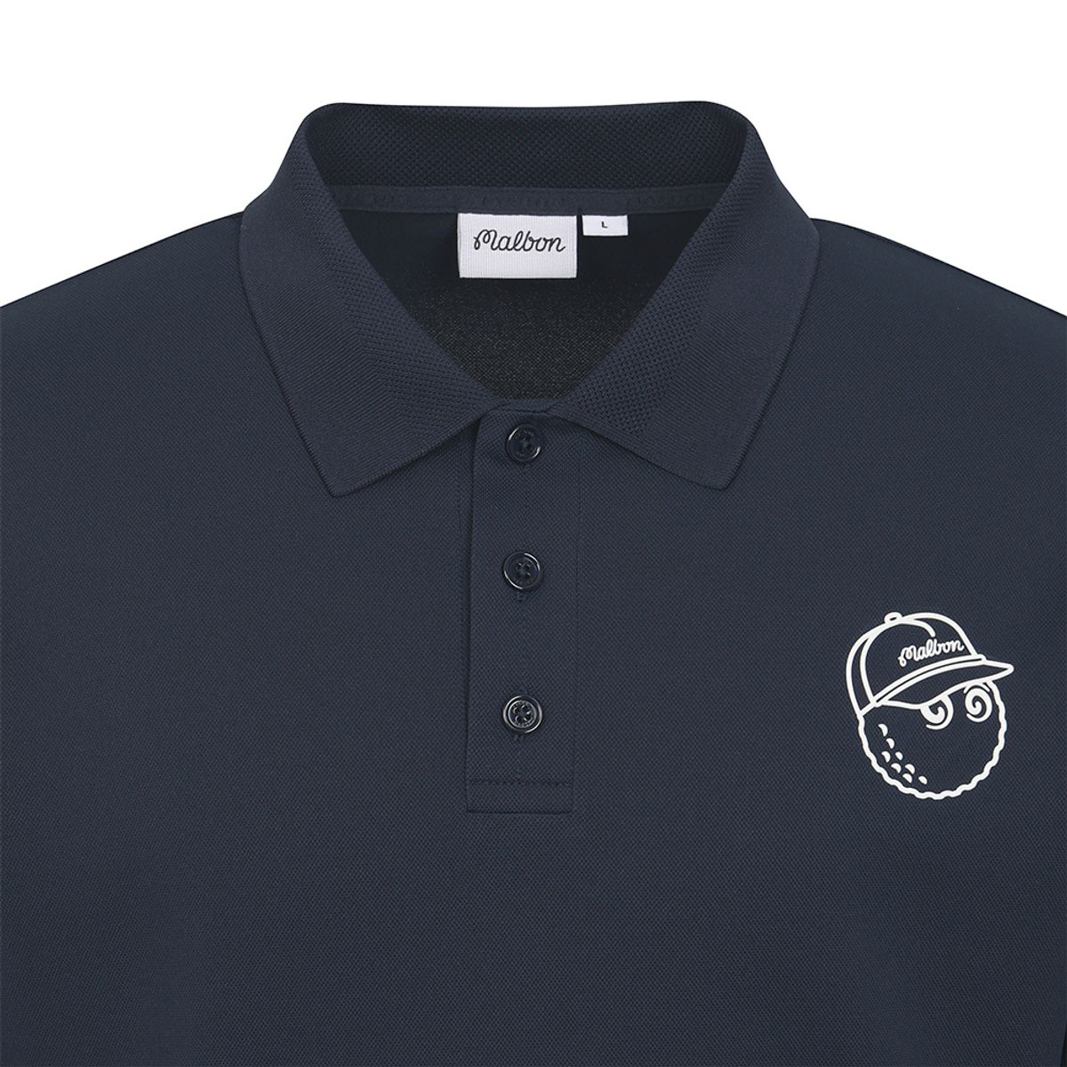 말본 골프(MALBON GOLF) 버킷 포인트 베이직 폴로 티셔츠 NAVY (MAN)