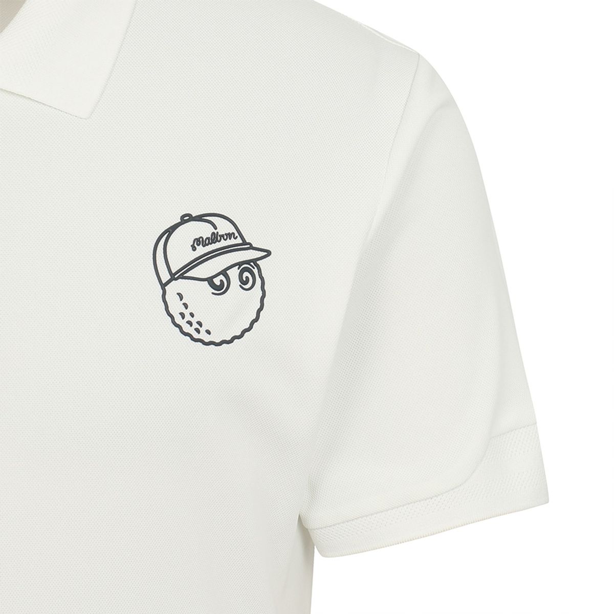 말본 골프(MALBON GOLF) 버킷 포인트 베이직 폴로 티셔츠 OFF WHITE (MAN)