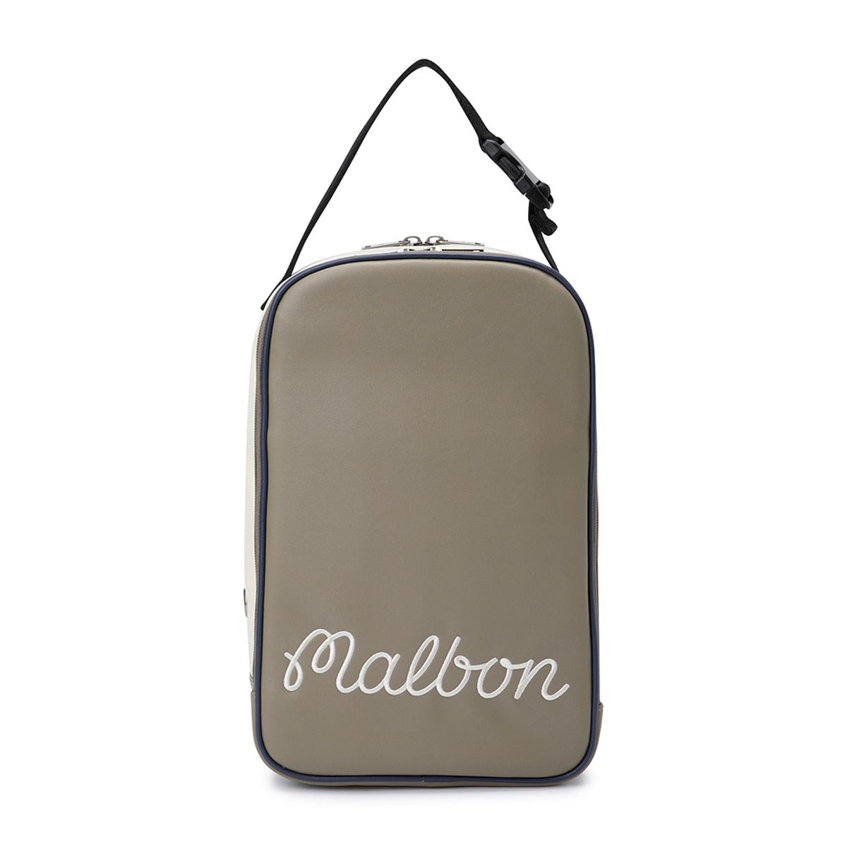 말본 골프(MALBON GOLF) 말본 로고 포인트 신발가방 BEIGE