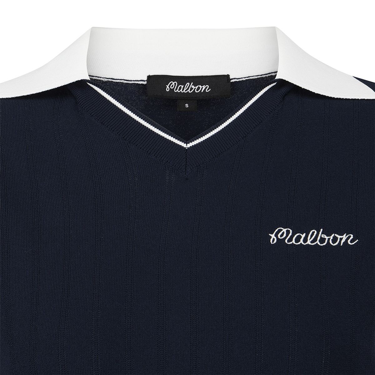 말본 골프(MALBON GOLF) 여성 냉감소매 하이브리드 니트 NAVY (WOMAN)