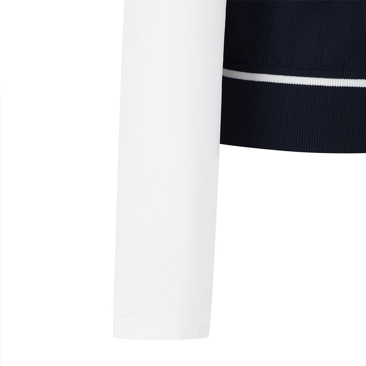 말본 골프(MALBON GOLF) 여성 냉감소매 하이브리드 니트 NAVY (WOMAN)