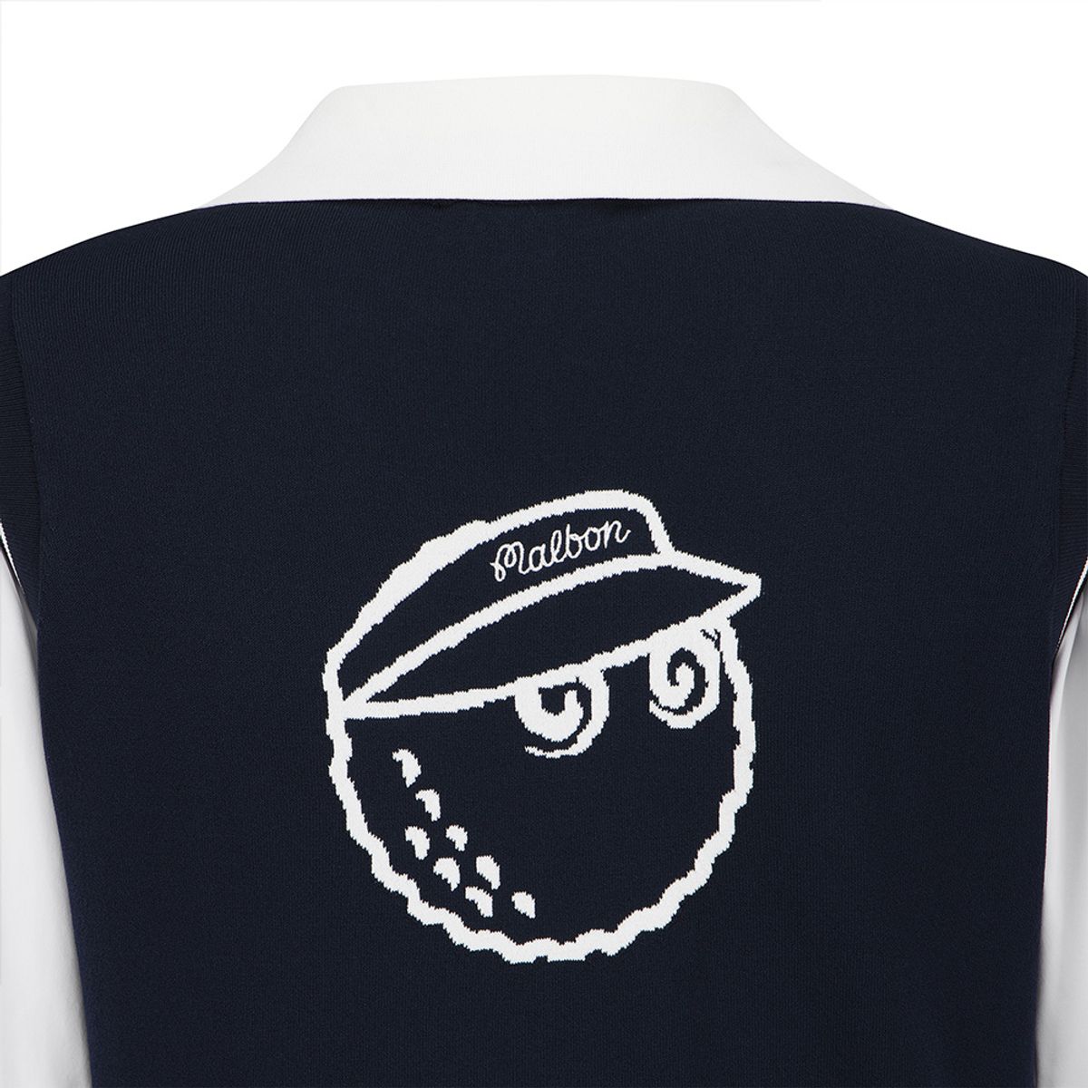 말본 골프(MALBON GOLF) 여성 냉감소매 하이브리드 니트 NAVY (WOMAN)