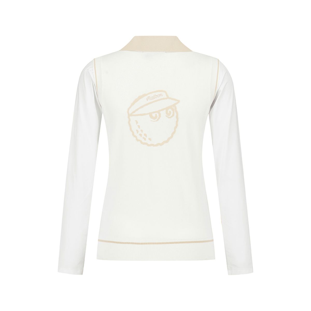 말본 골프(MALBON GOLF) 여성 냉감소매 하이브리드 니트 WHITE (WOMAN)