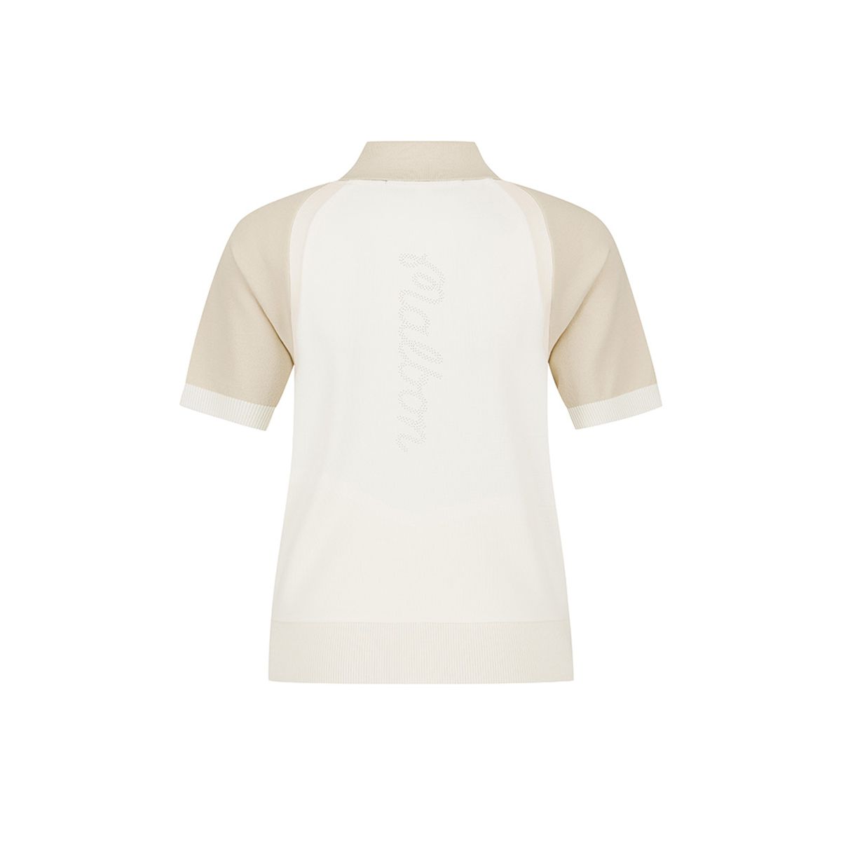 말본 골프(MALBON GOLF) 여성 니트 저지 하이브리드 카라 탑 CREAM (WOMAN)