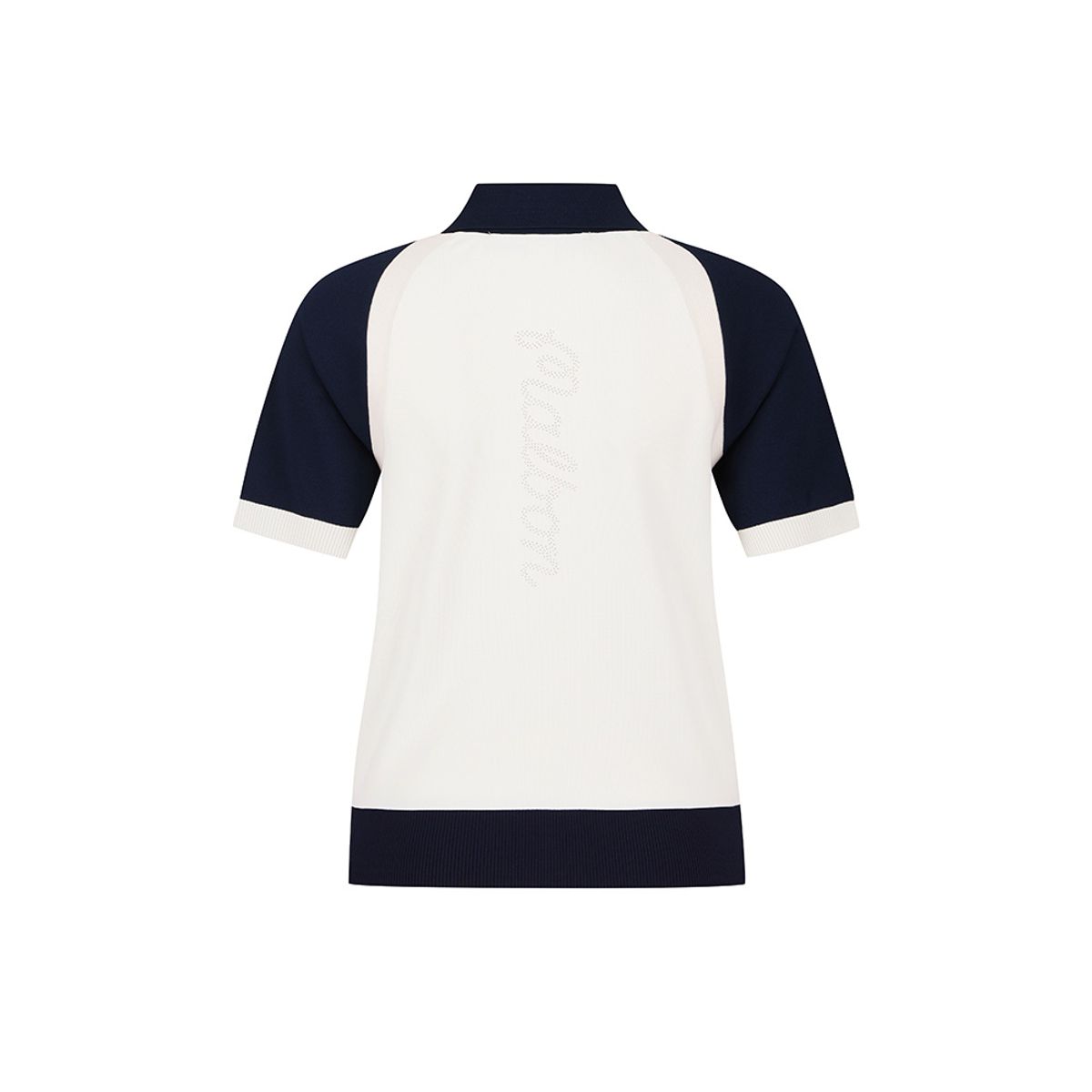 말본 골프(MALBON GOLF) 여성 니트 저지 하이브리드 카라 탑 NAVY (WOMAN)