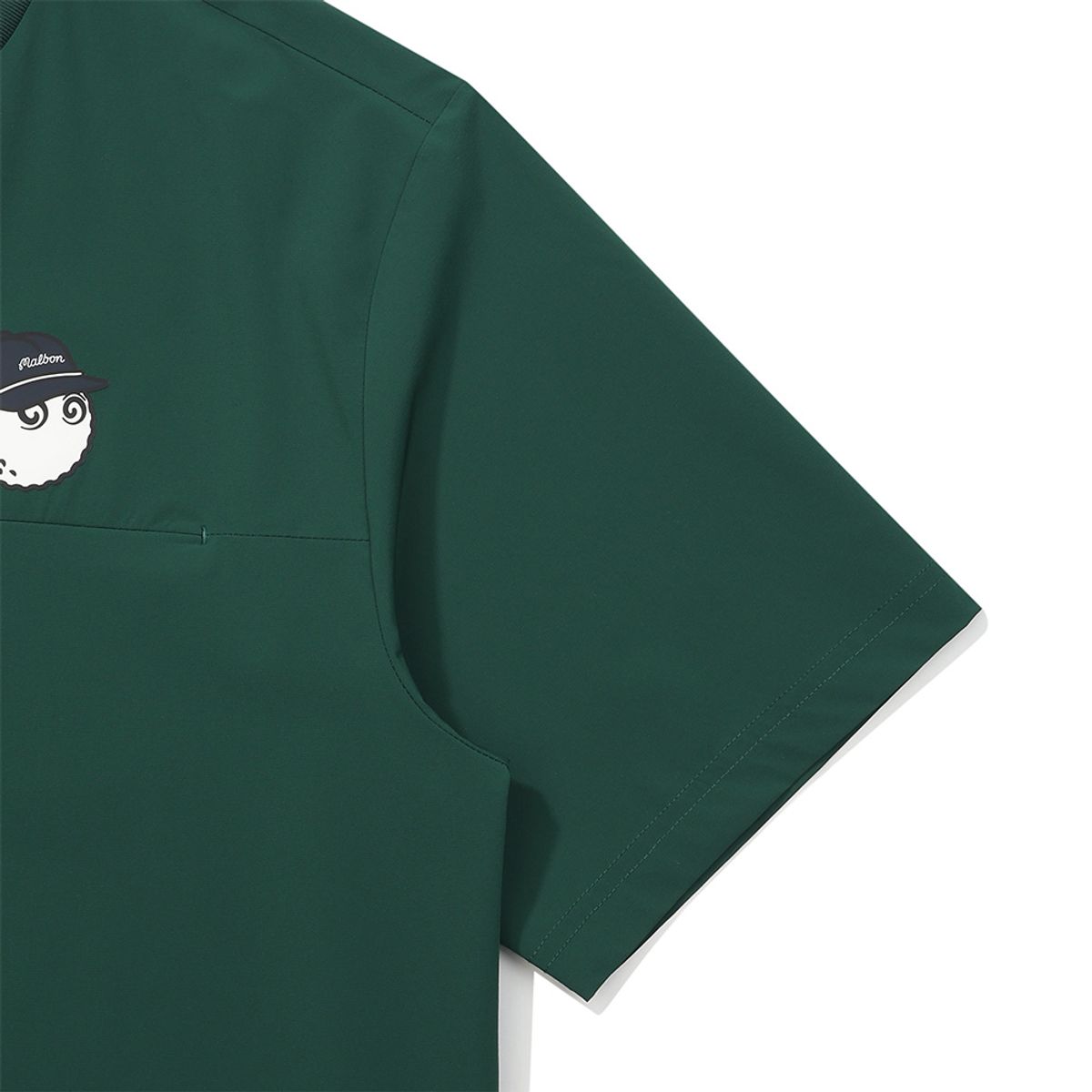 말본 골프(MALBON GOLF) 넥 티핑 포인트 반팔 피스테 GREEN (MAN)
